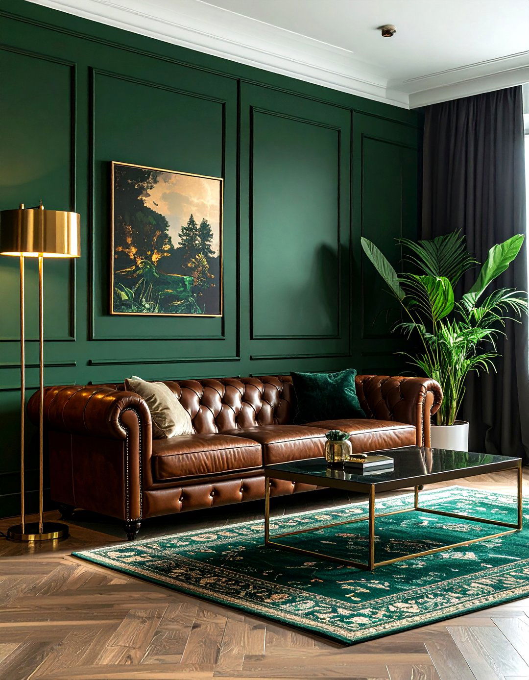 Dark green living room - 30 cool green living room ideas