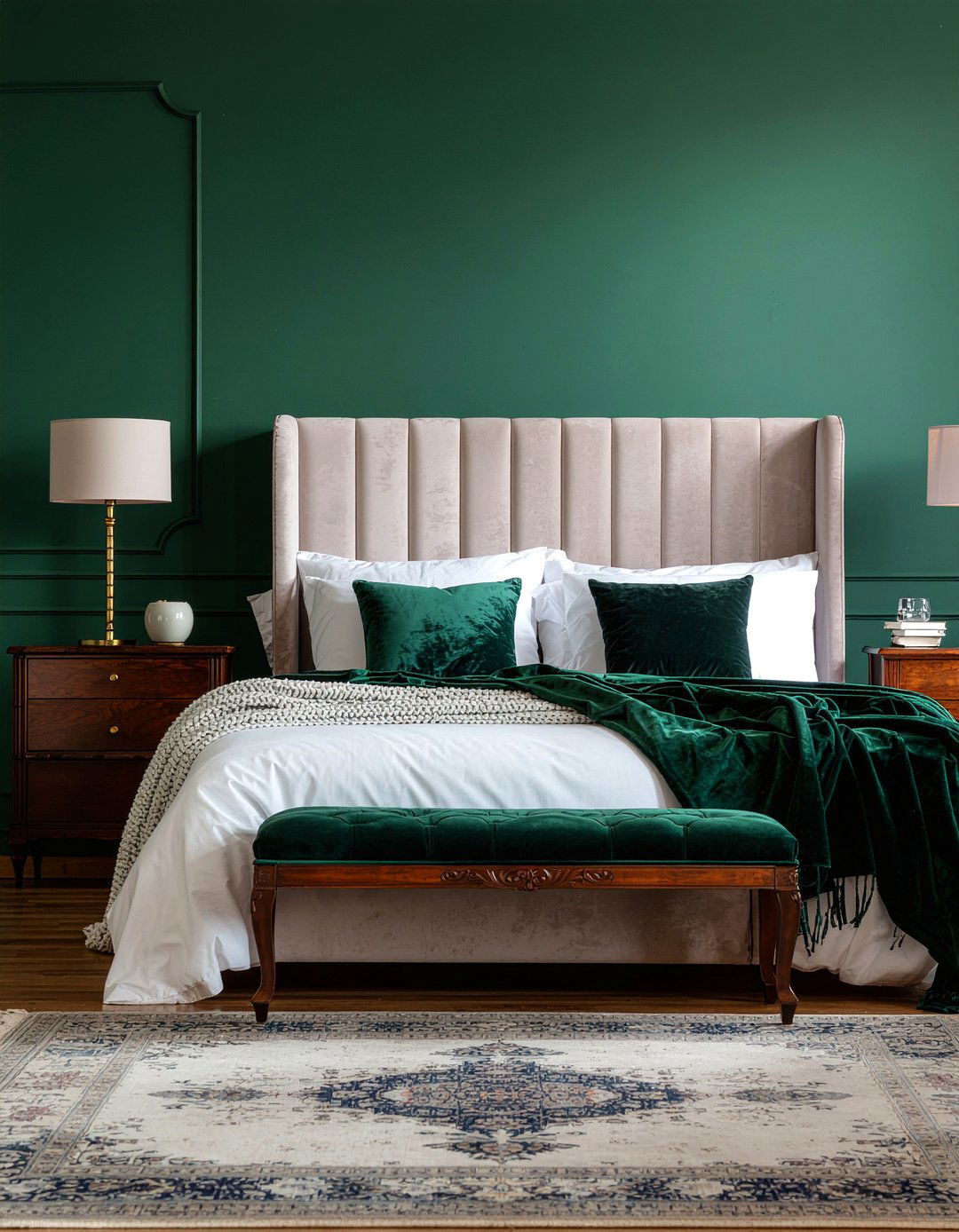 Dark green traditional bedroom - 30 traditional bedroom ideas