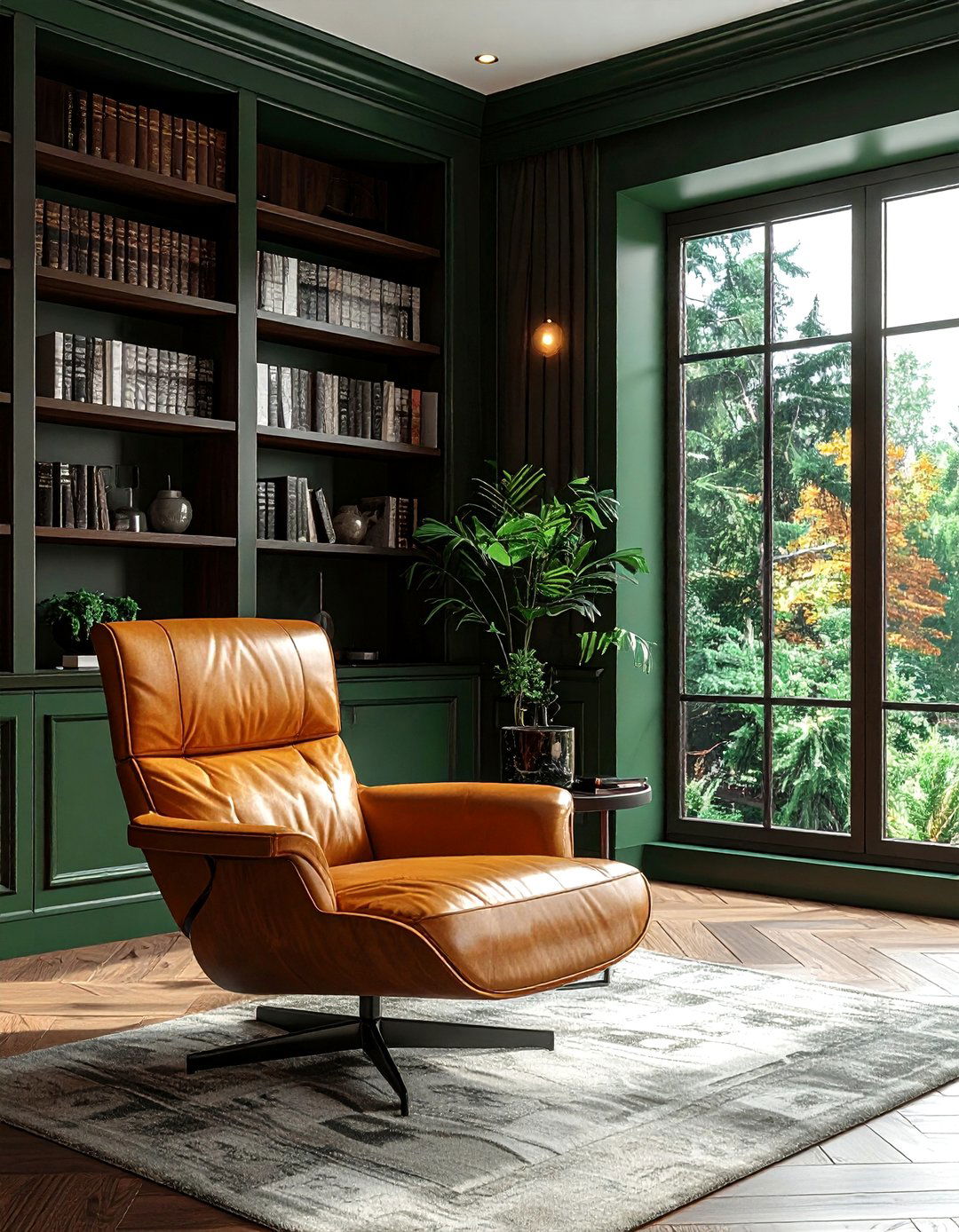 Dark green walls living room - 30 contemporary green living room ideas