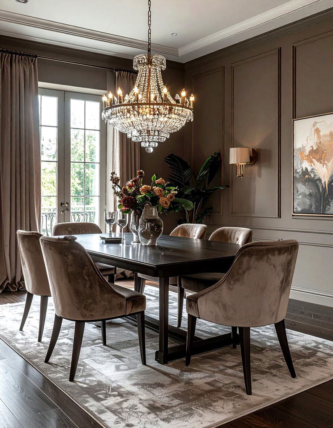 Dark greige dining room - 30 greige dining room ideas