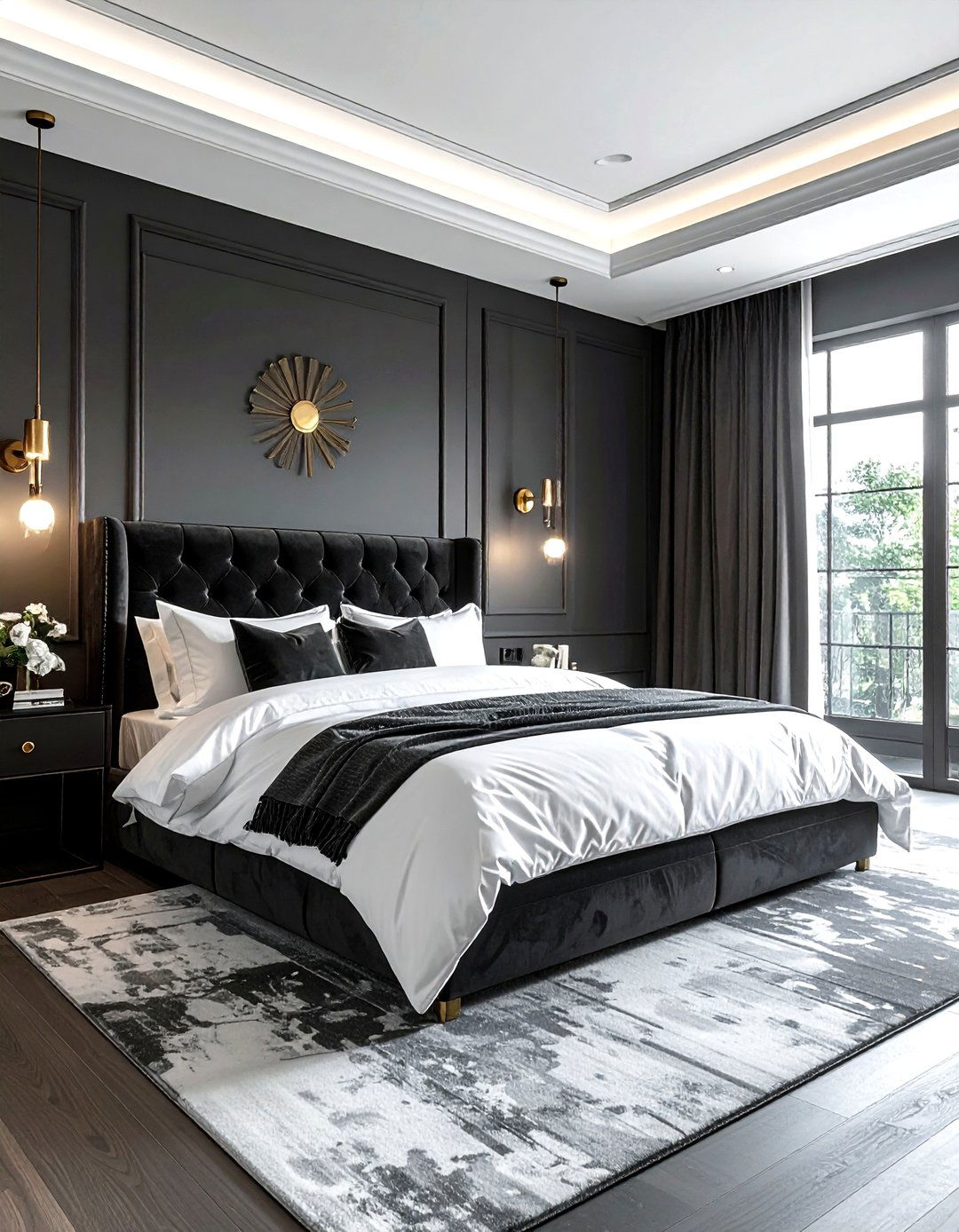 Dark grey bedroom - 30 grey bedroom design ideas