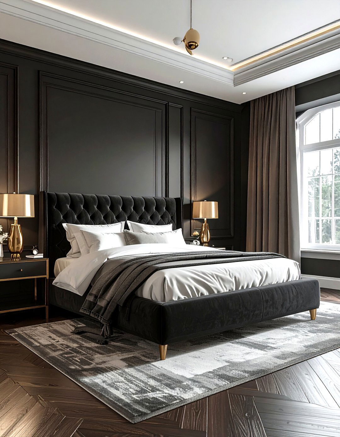 Dark grey bedroom - 30 grey bedroom ideas