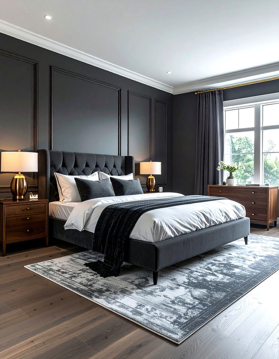 Dark grey bedroom - 30 grey bedroom decor ideas