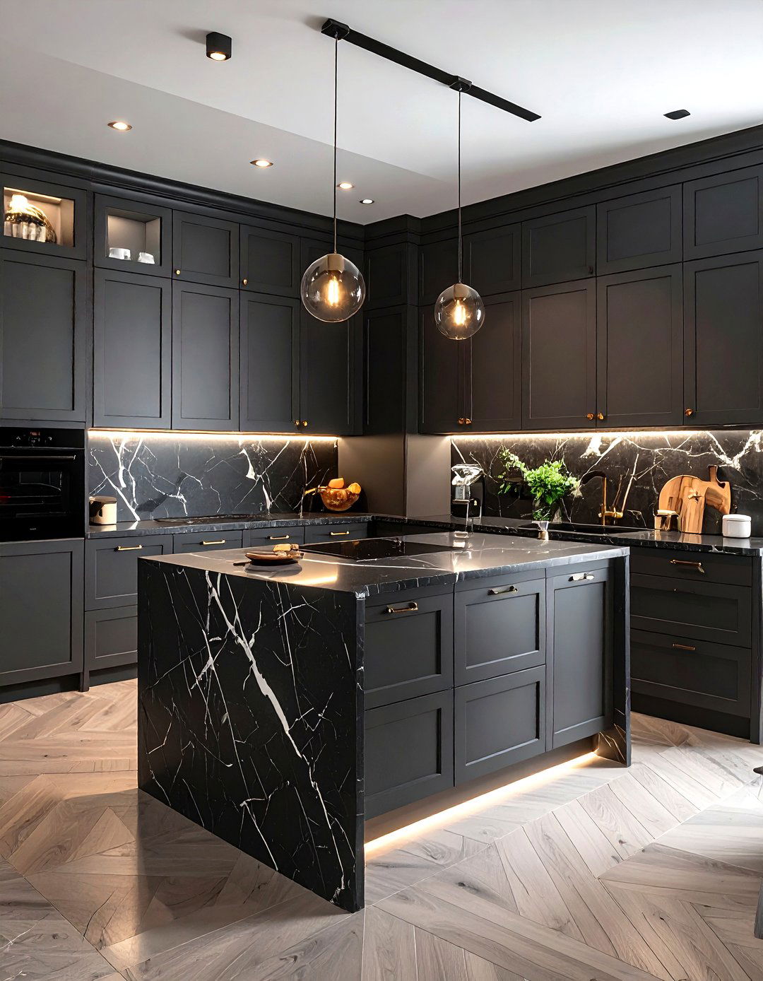 Dark grey kitchen cabinets - 30 grey kitchen ideas