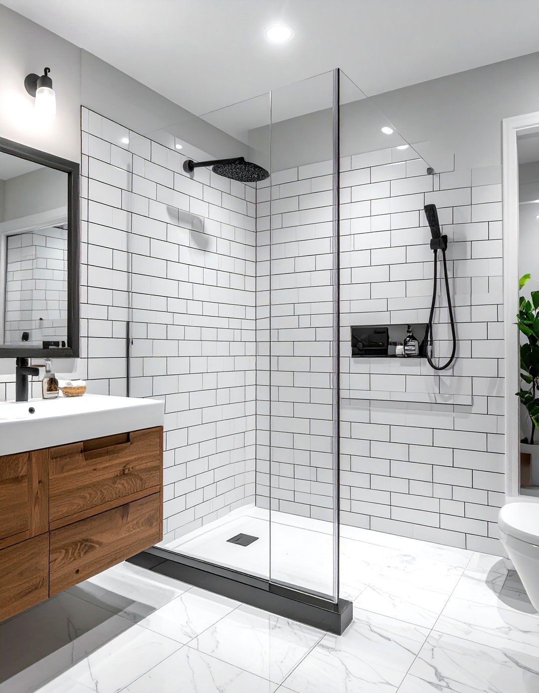 Dark grout tiles - 30 low-maintenance decor ideas