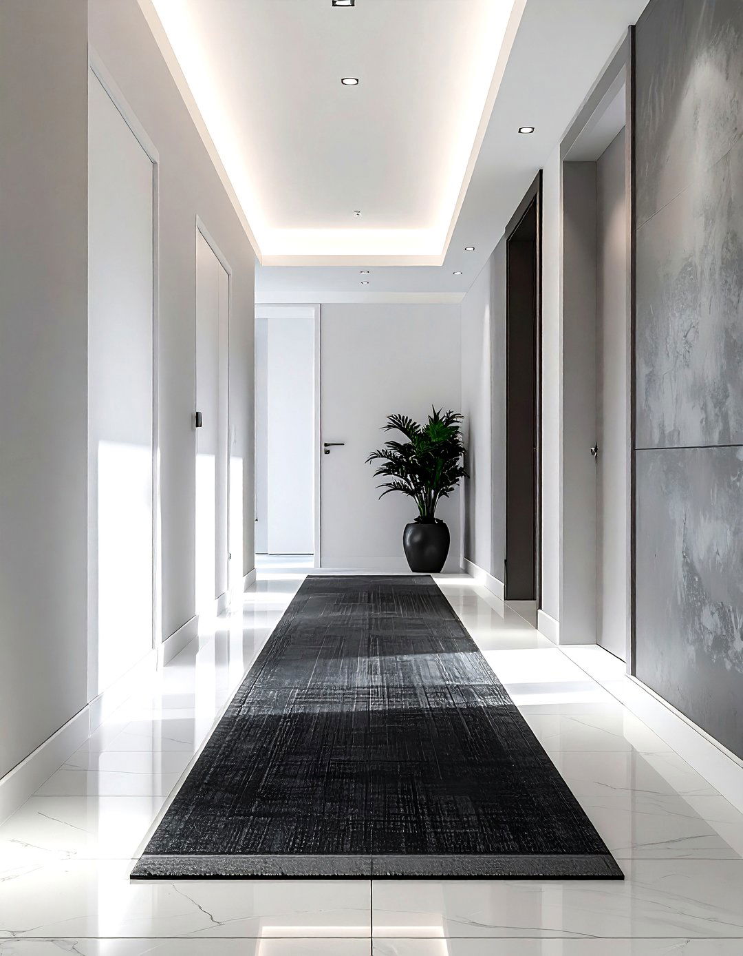 Dark hallway runner - 30 hallway runner ideas