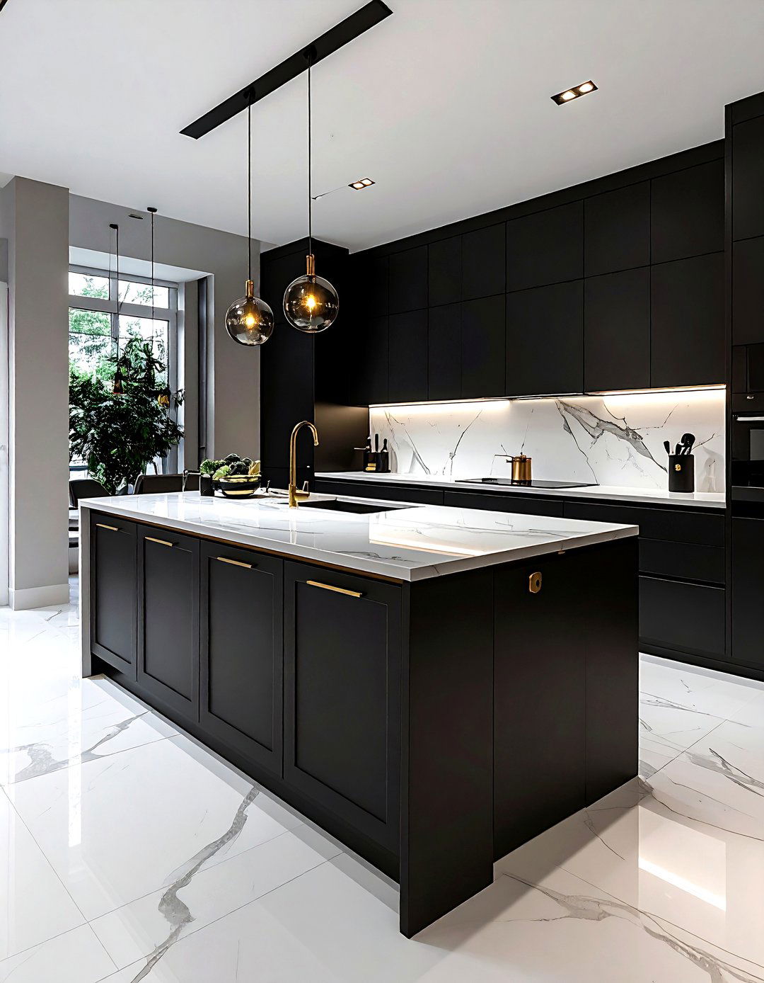 Dark kitchen cabinets - 30 condo kitchen ideas