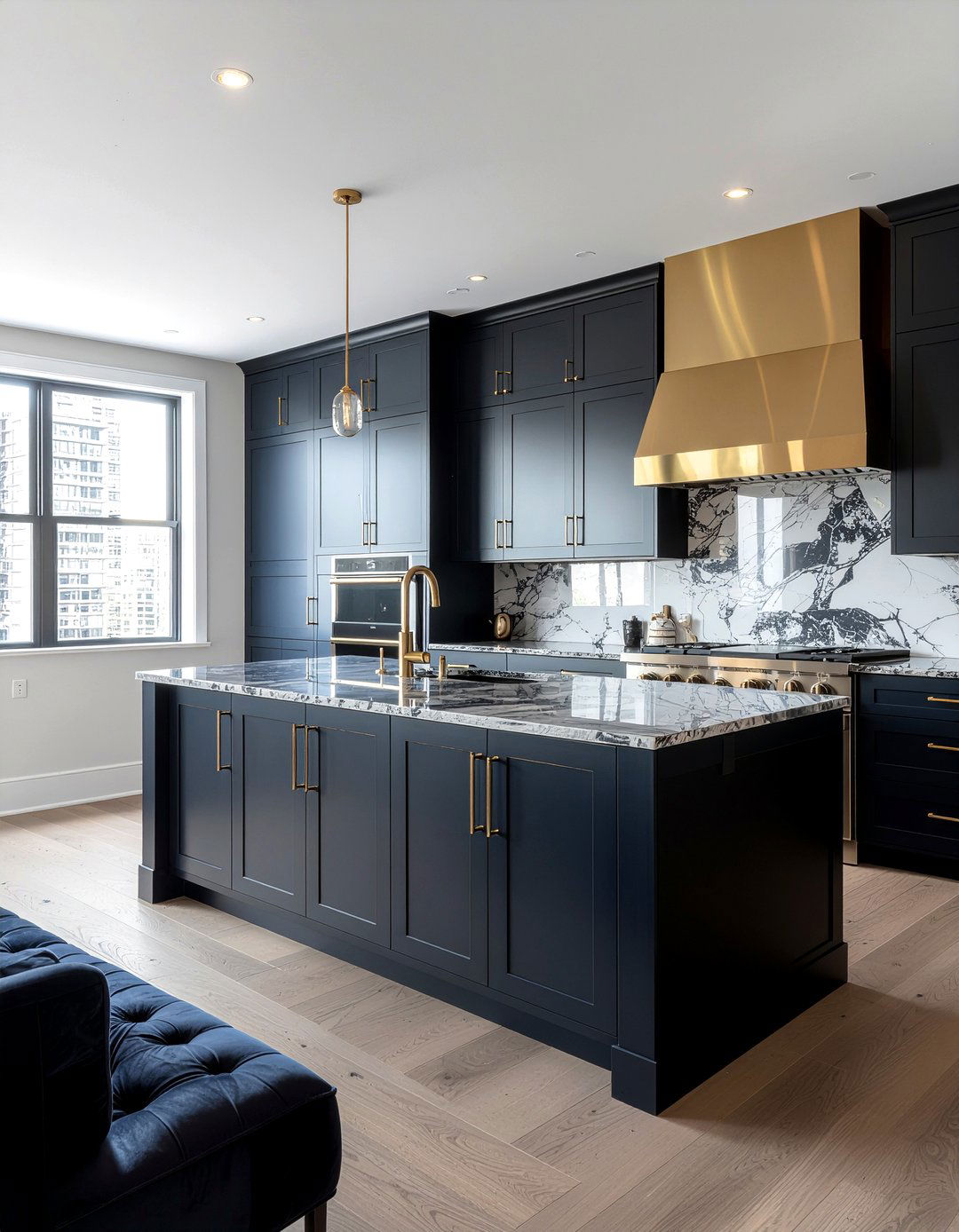 Dark kitchen open concept - 30 kitchen great room ideas