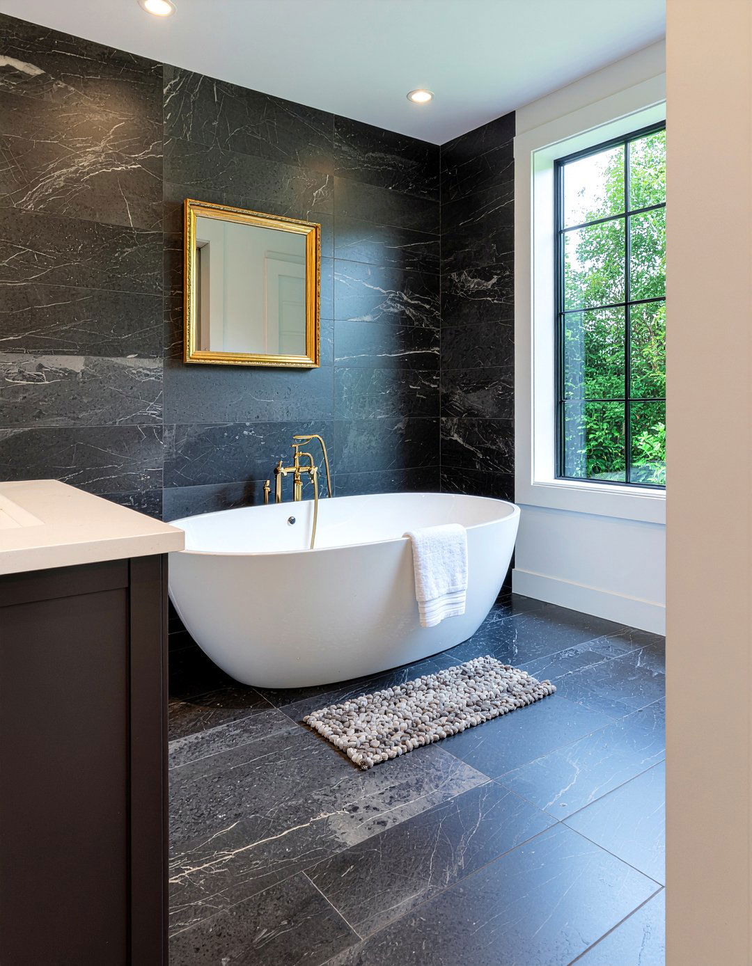 Dark limestone bathroom tile - 30 limestone tile bathroom ideas