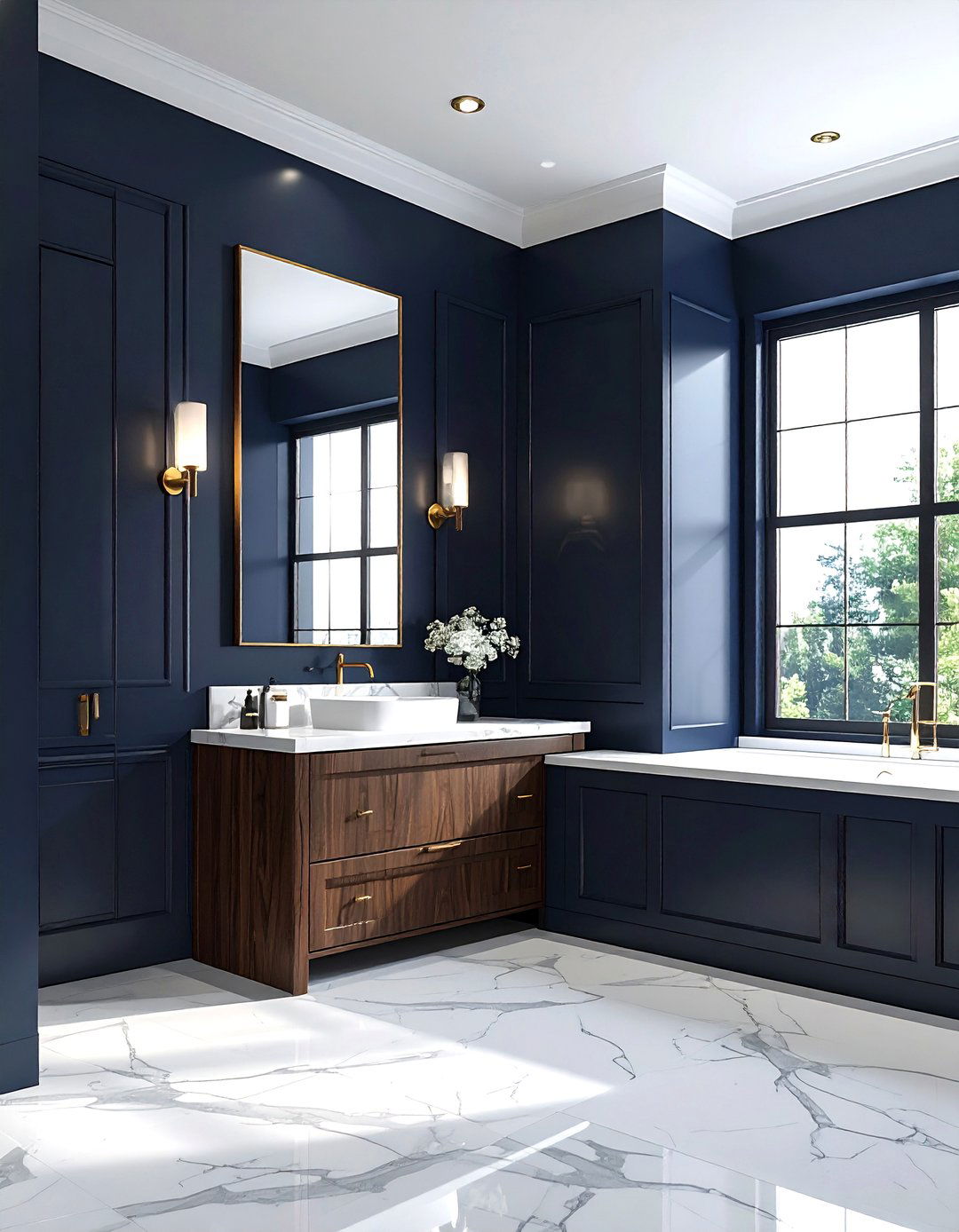 Dark moody bathroom - 30 sophisticated bathroom ideas