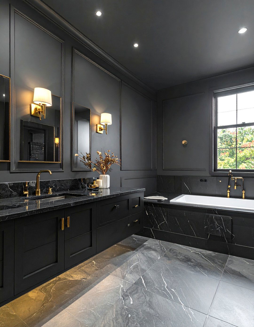 Dark moody bathroom - 30 favorite bathroom ideas
