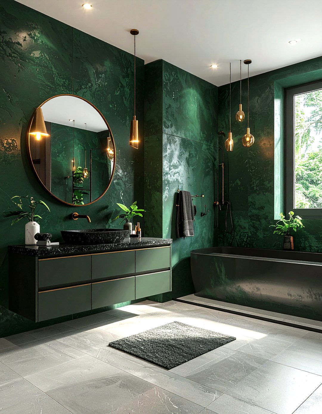 Dark moody bathroom - 30 modern bathroom ideas