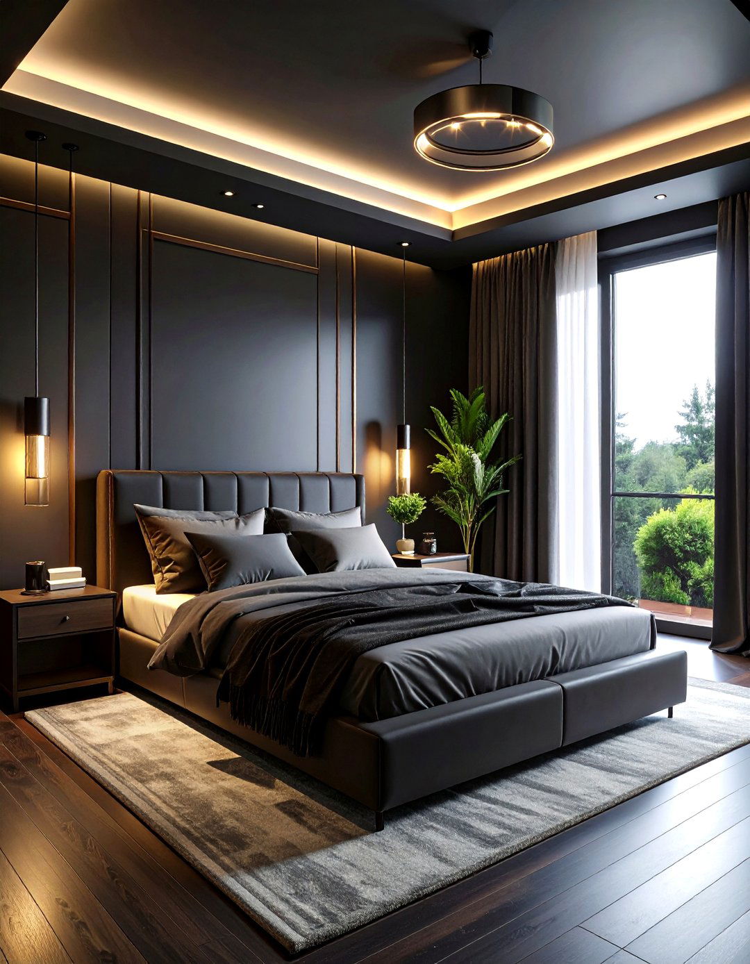 Dark moody bedroom - 30 black bedroom ideas