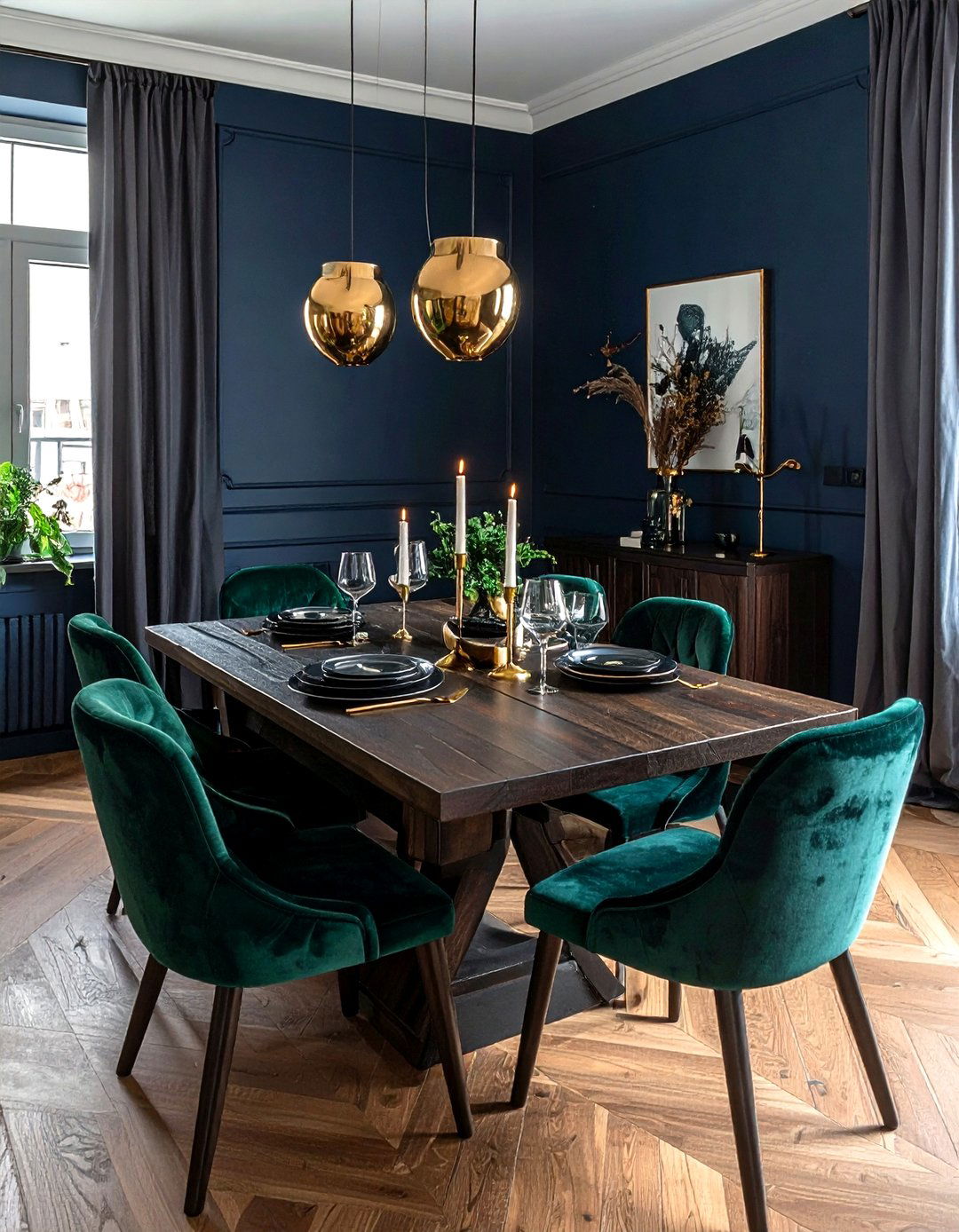 Dark moody dining room - 30 intimate dining room ideas