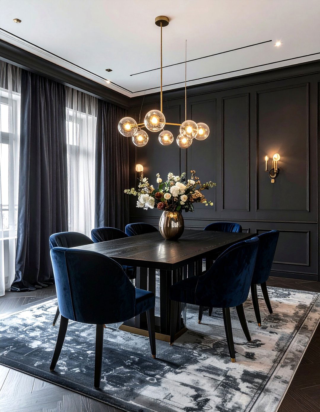 Dark moody dining room - 30 Chicago dining room ideas