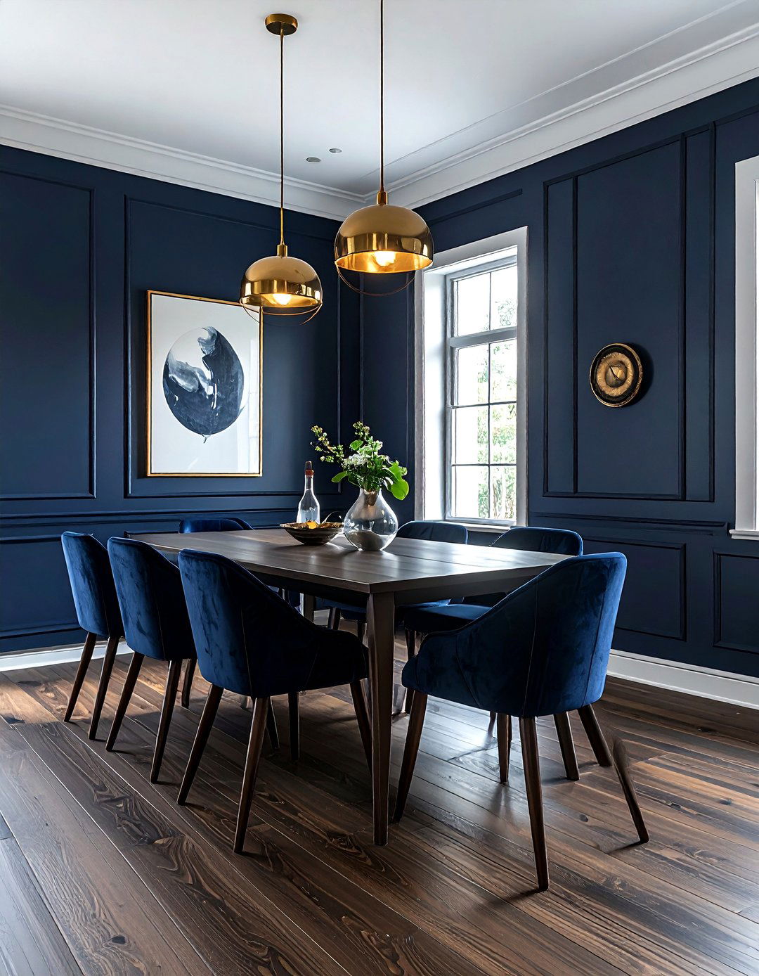 Dark moody dining room - 30 spacious dining room ideas