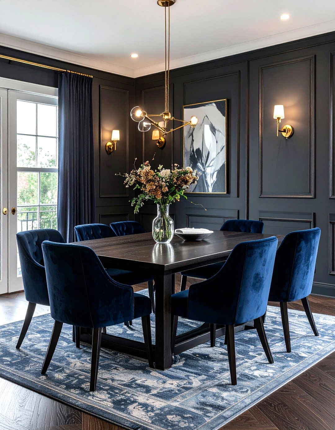 Dark moody dining room - 30 sumptuous dining room ideas
