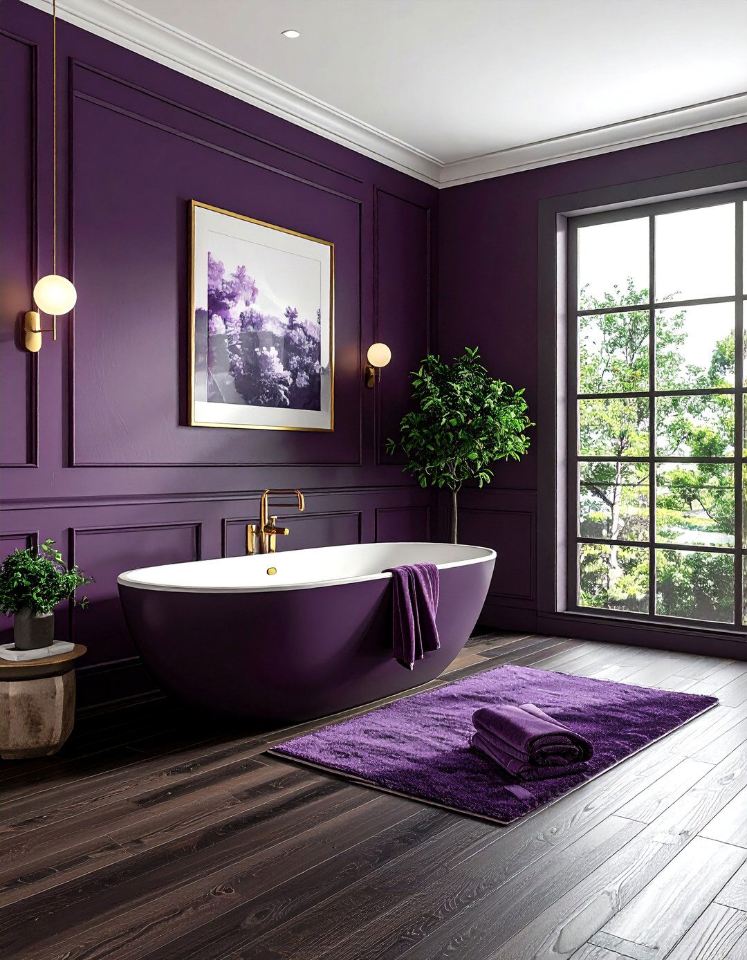 Dark plum bathroom - 30 purple bathroom color schemes