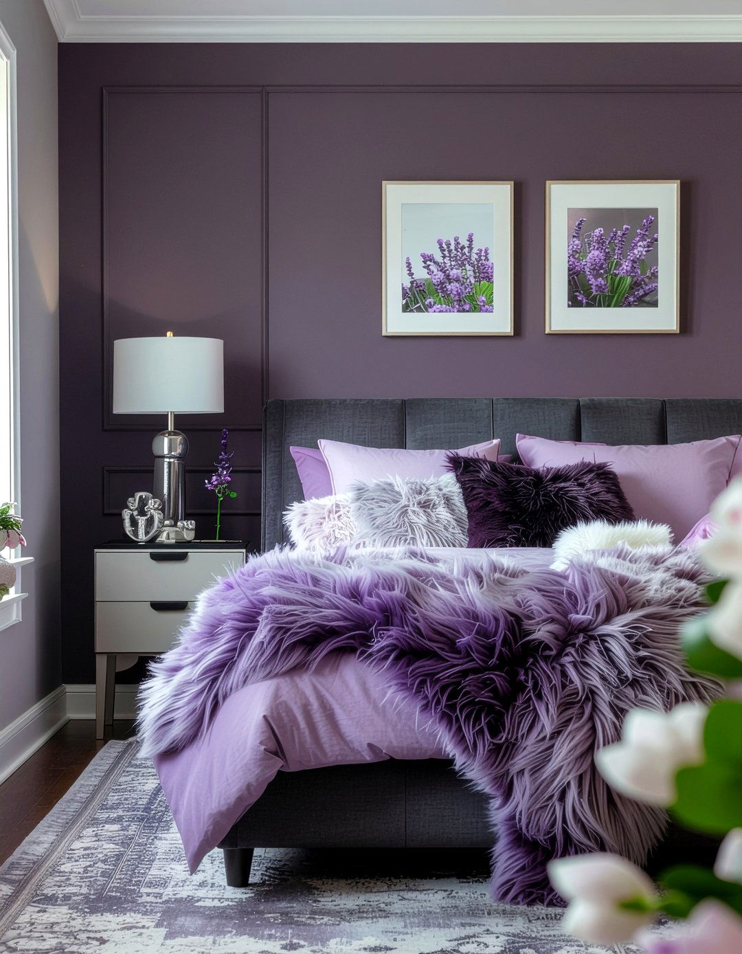 Dark plum bedroom - 30 jewel toned bedroom ideas