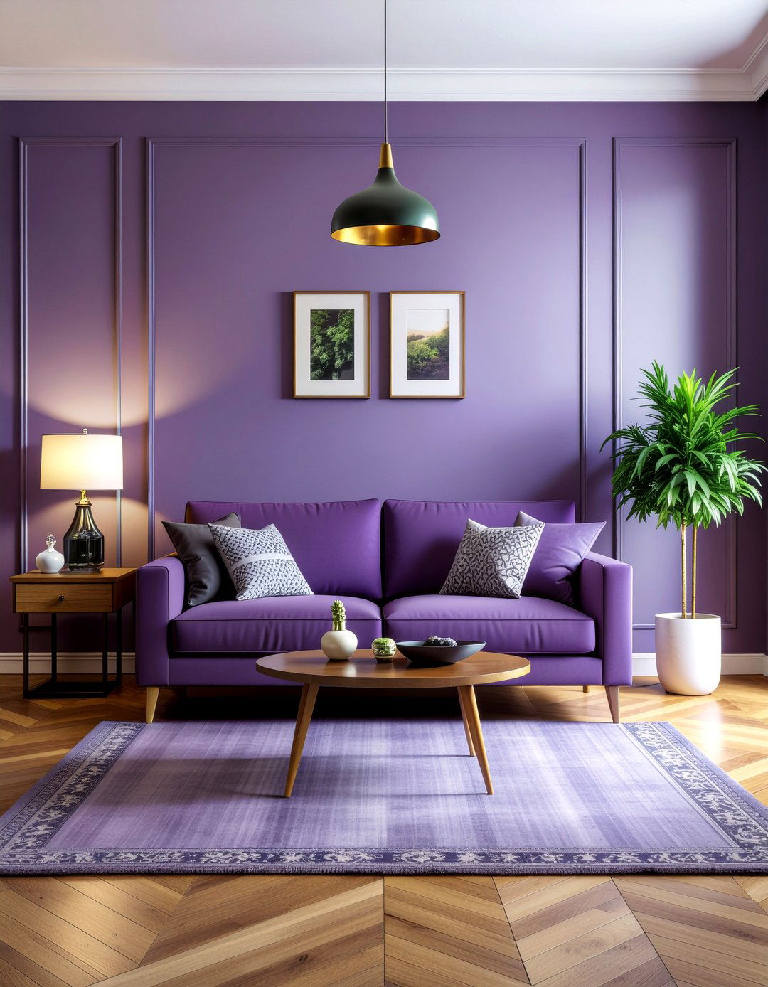 Dark plum living room - 30 berry living room ideas