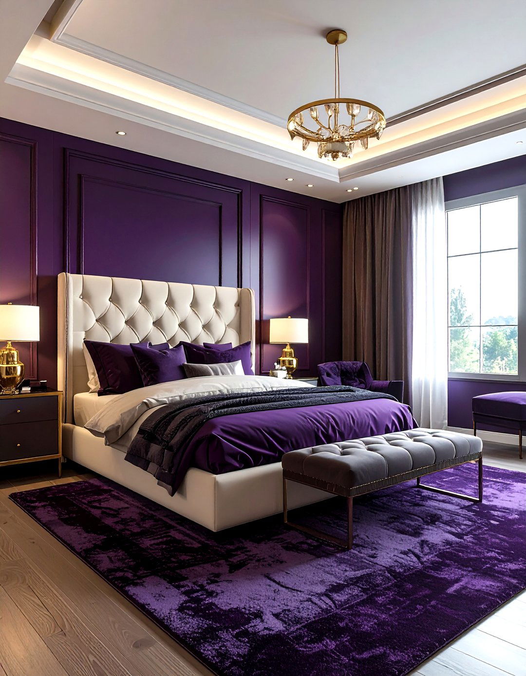Dark purple master bedroom - 30 purple bedroom ideas