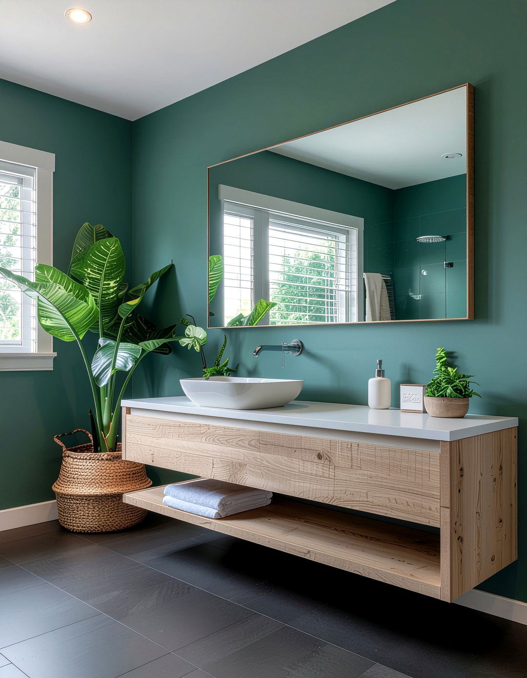 Dark teal bathroom walls - 30 cool teal bathroom ideas