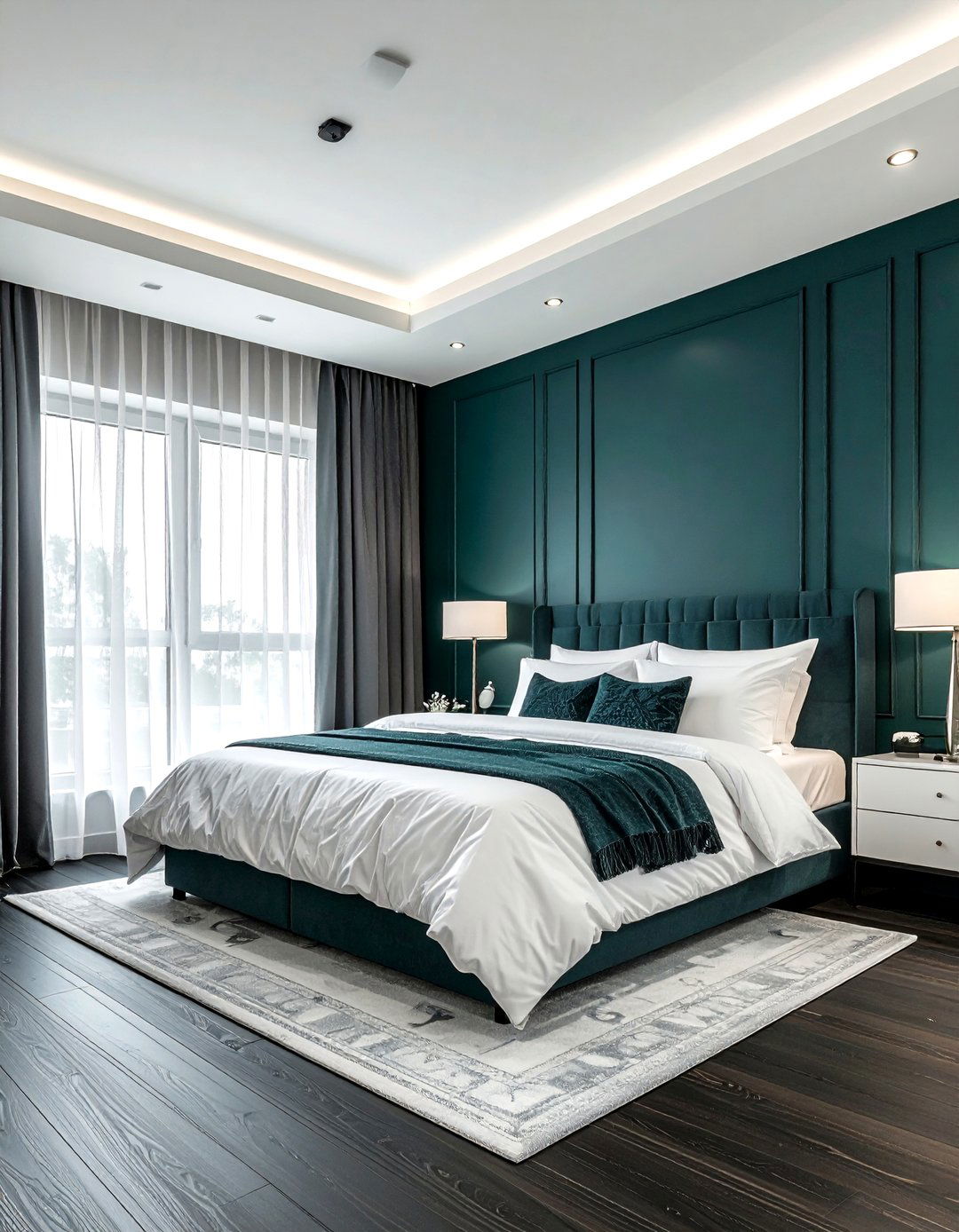 Dark teal bedroom - 30 contemporary teal bedroom ideas