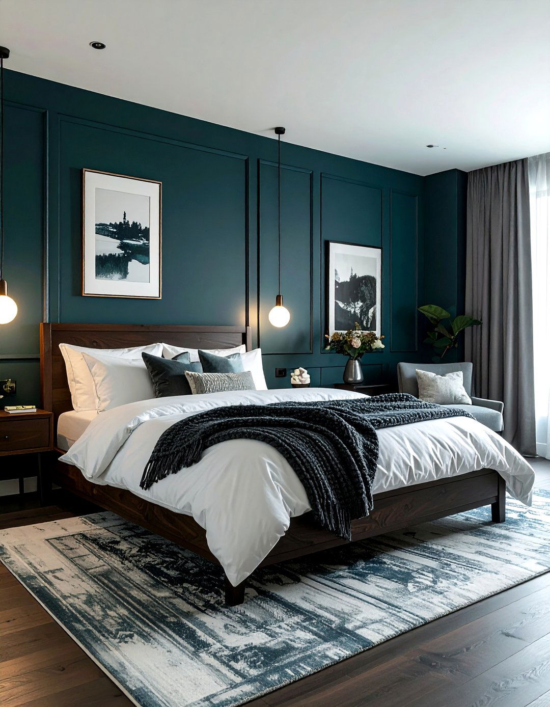 Dark teal master bedroom - 30 cool teal bedroom ideas