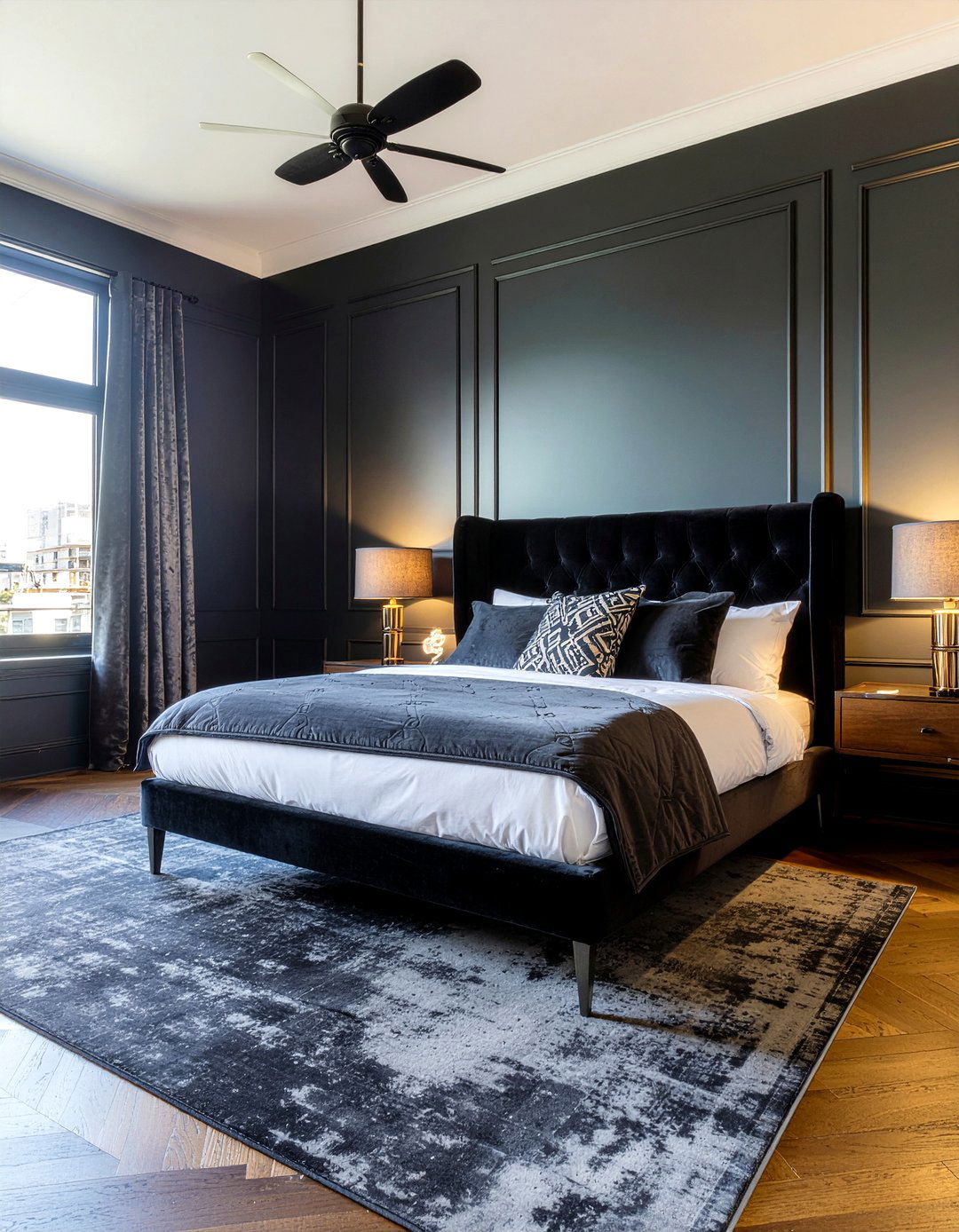 Dark velvet bedroom - 30 celebrity bedroom ideas