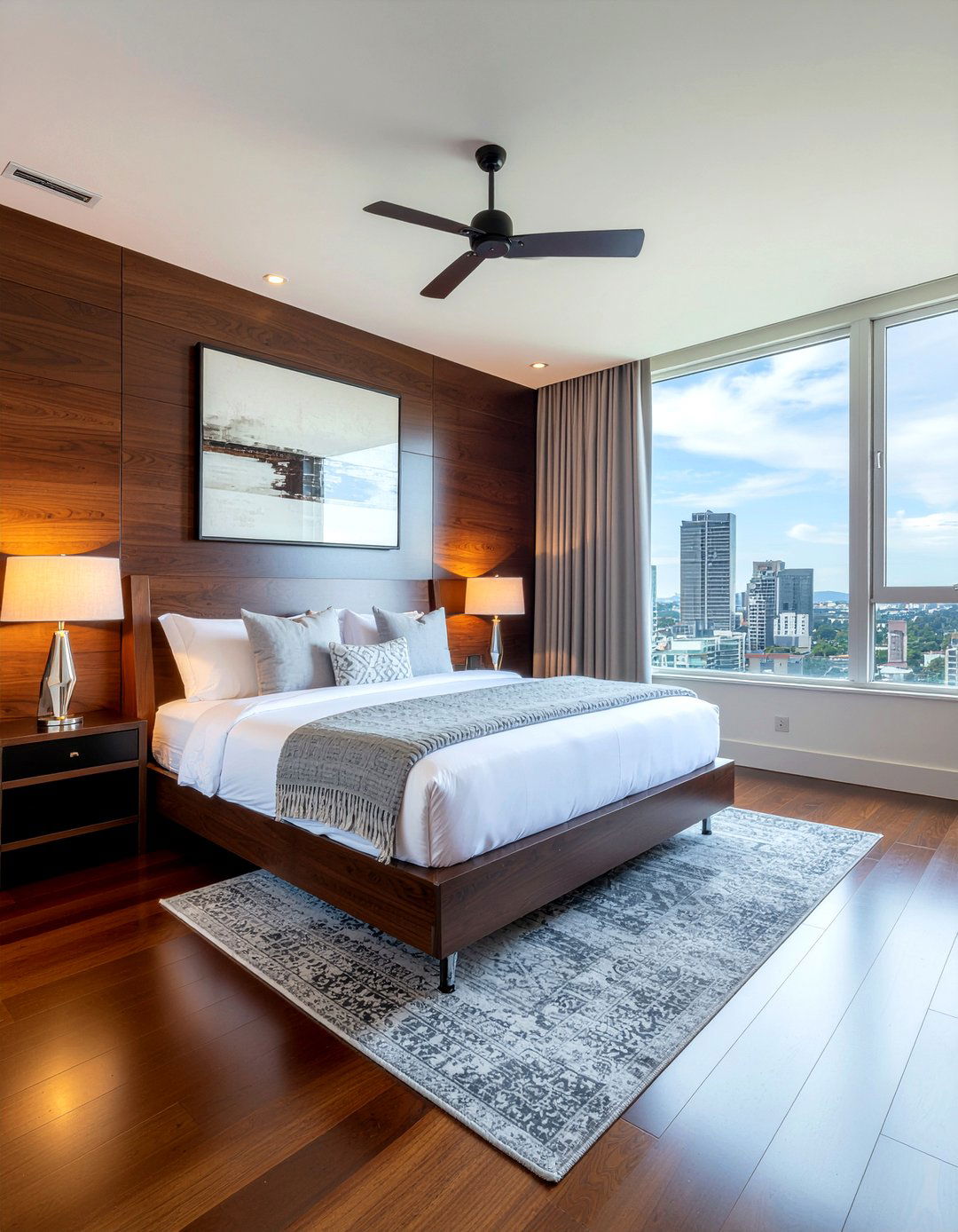 Dark walnut bedroom - 30 warm toned bedroom ideas