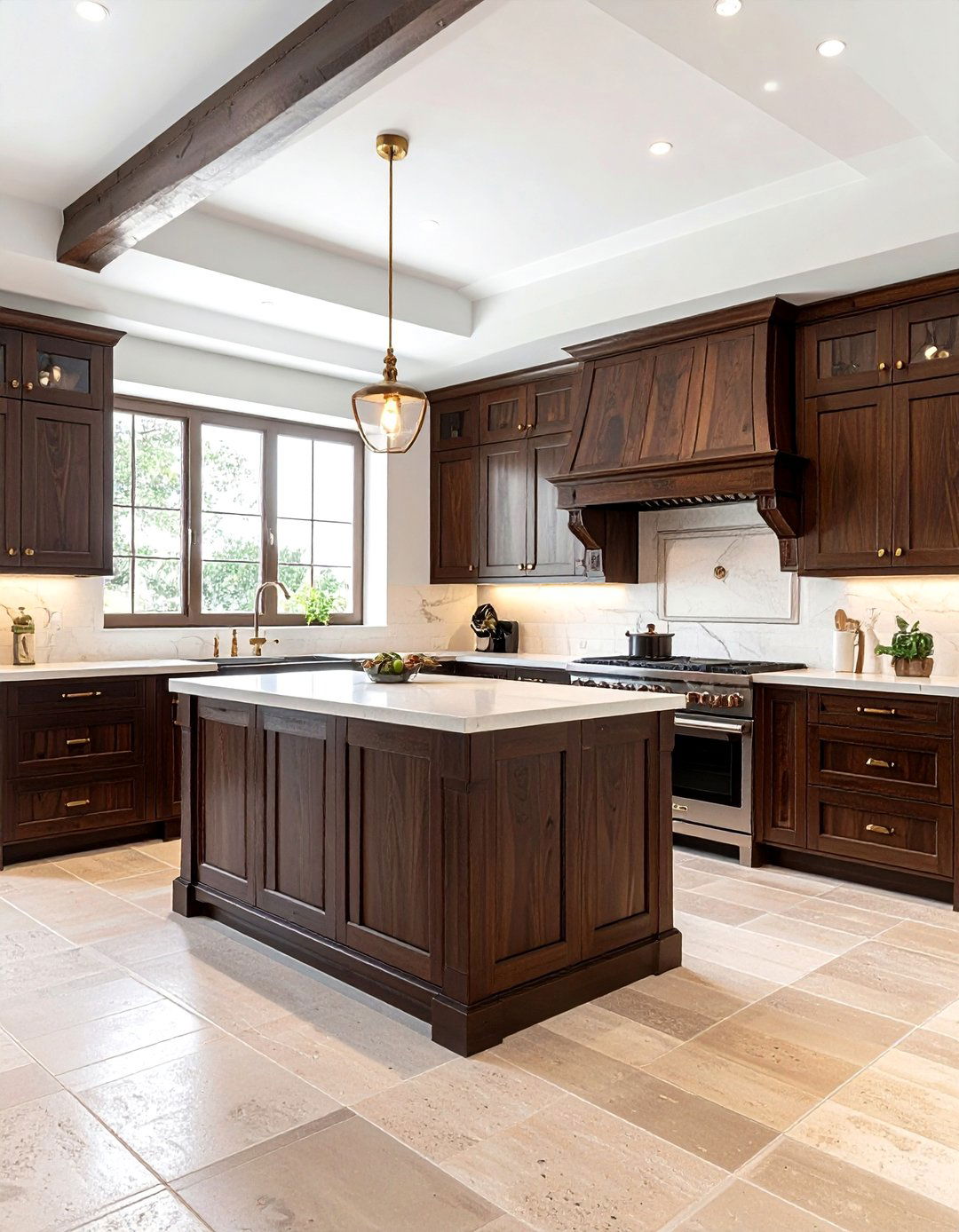 Dark wood Tuscan kitchen - 30 Tuscan kitchen ideas