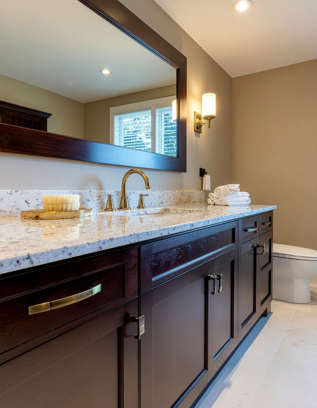 Dark wood bathroom cabinet - 30 bathroom linen cabinet ideas