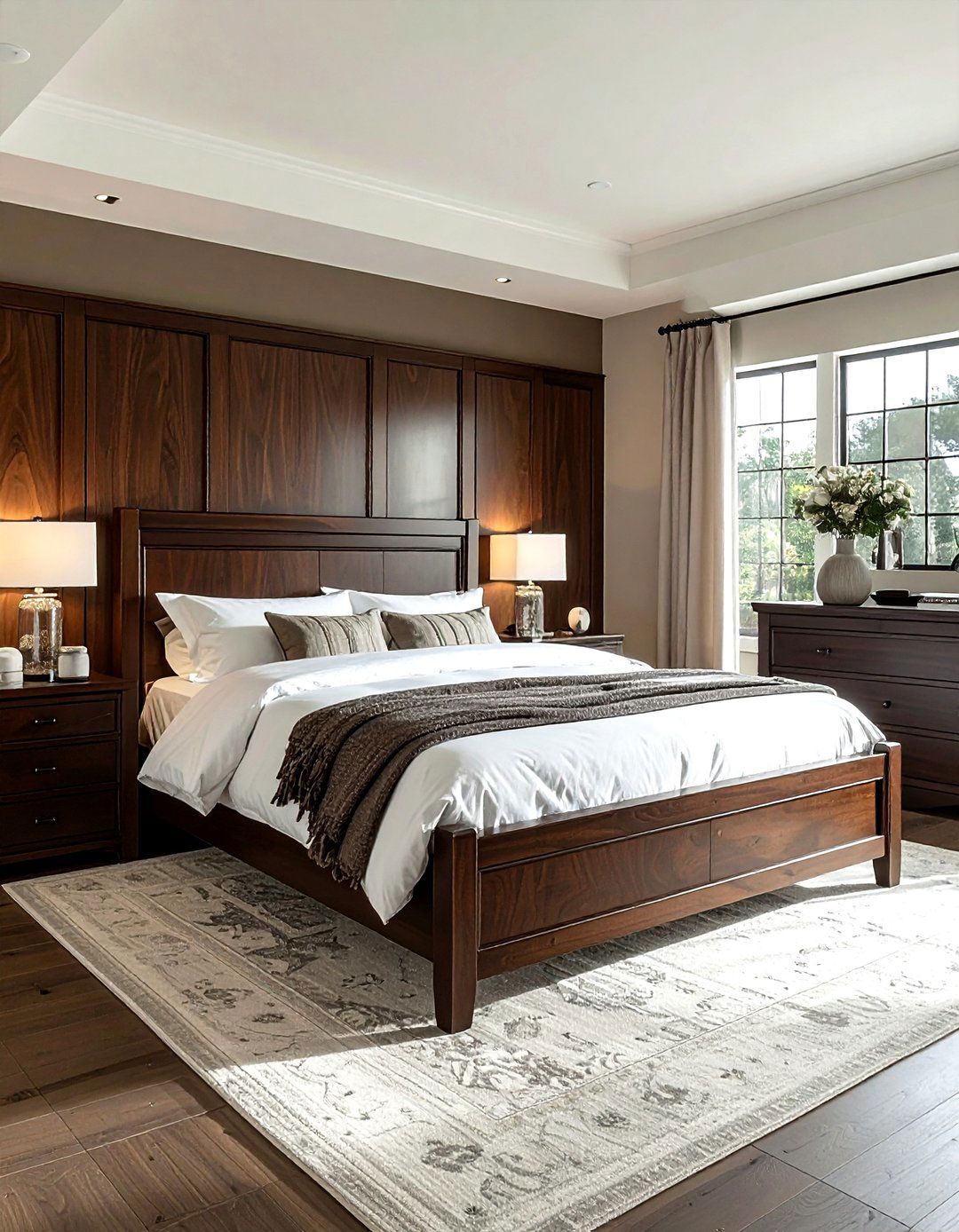 Dark wood bedroom furniture set - 30 dark wood decor ideas