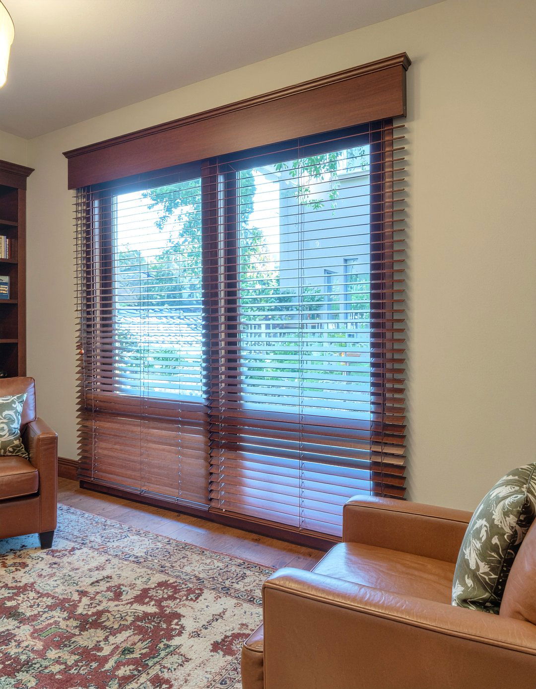 Dark wood blinds - 30 living room blinds