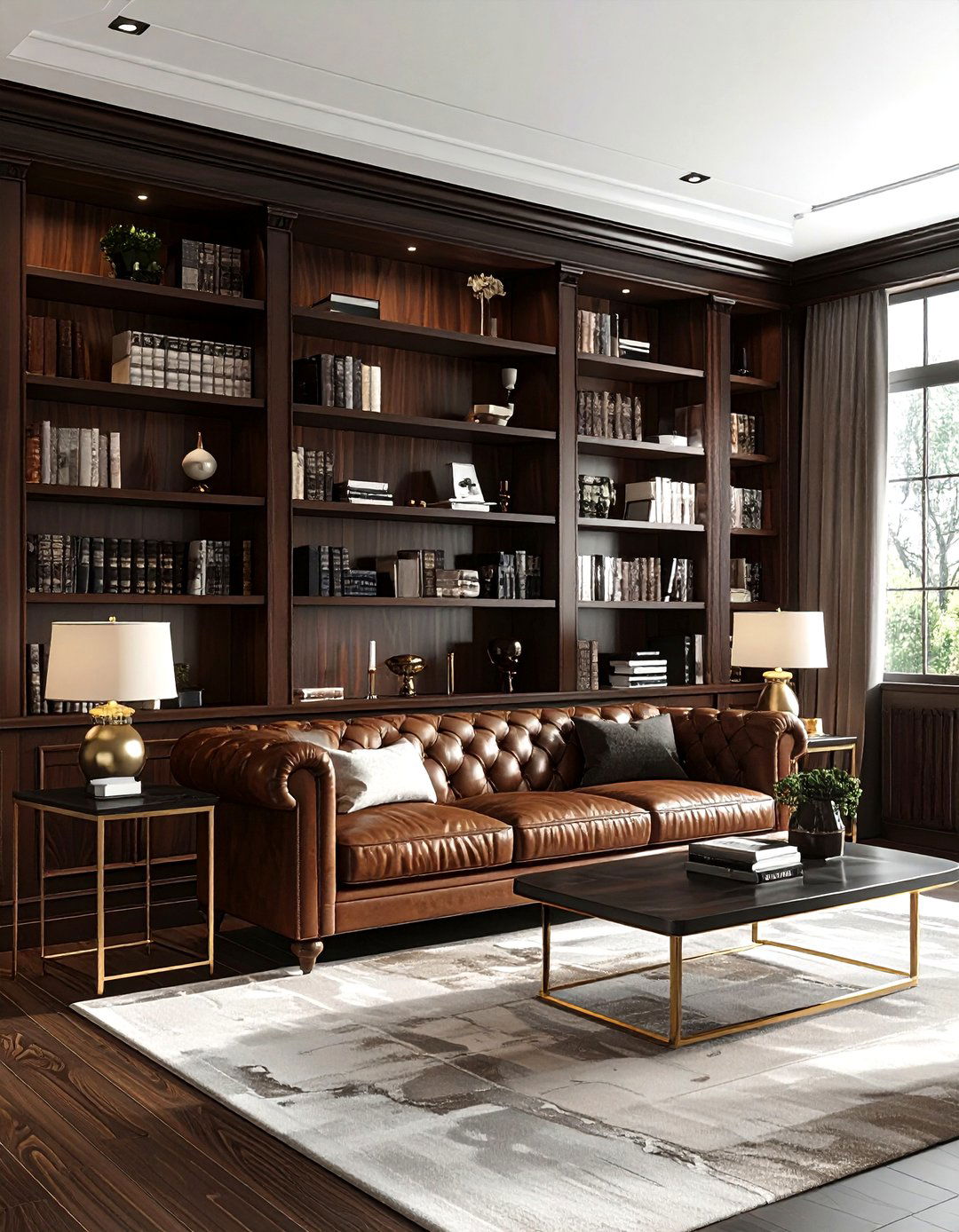 Dark wood built ins - 30 living room built-in storage ideas