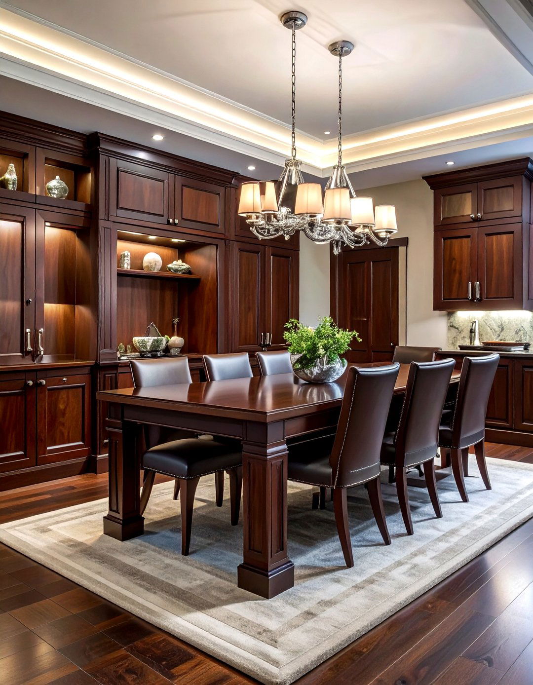 Dark wood dining room cabinets - 30 dining room alcove storage ideas