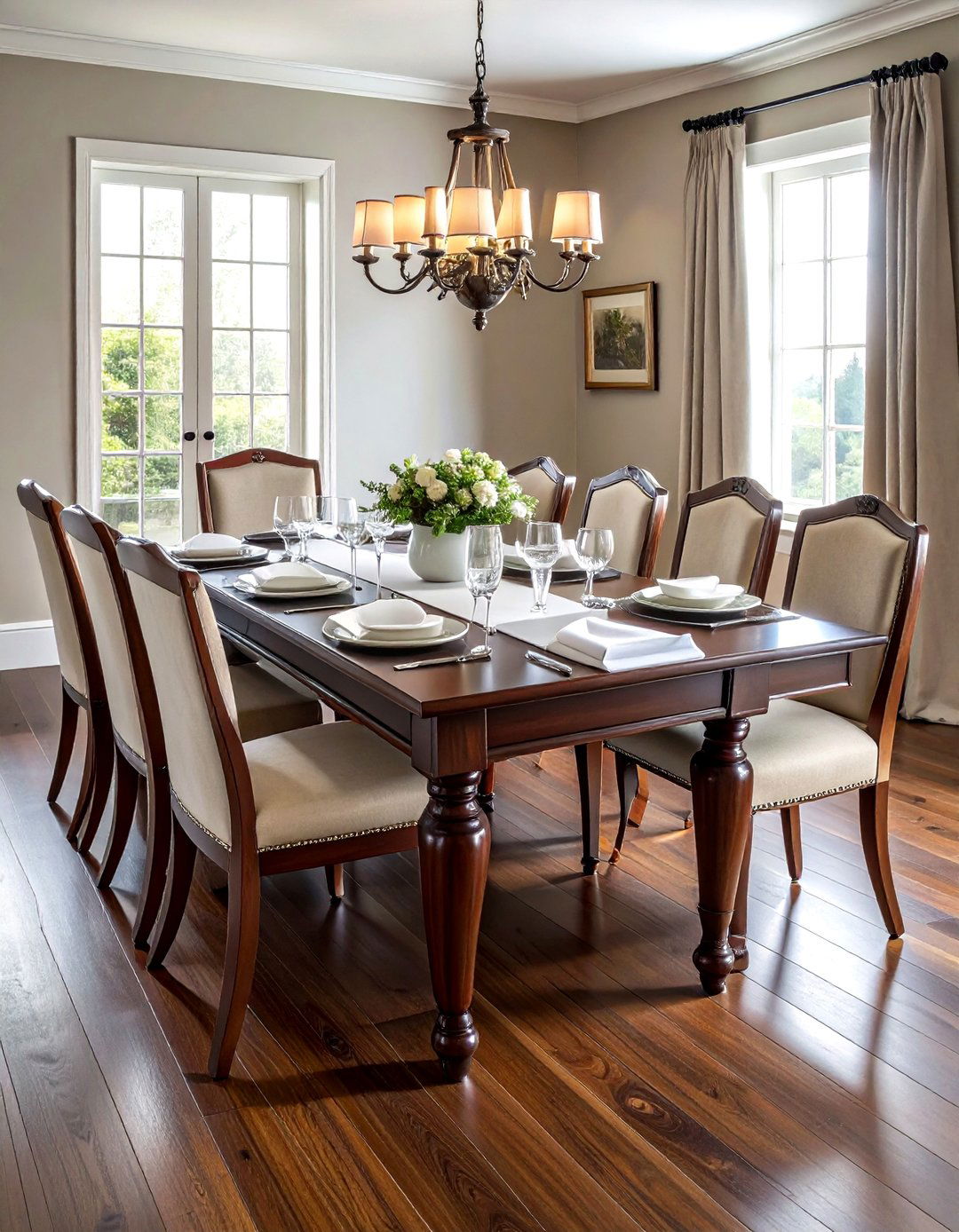 Dark wood dining table - 30 new traditional decor ideas