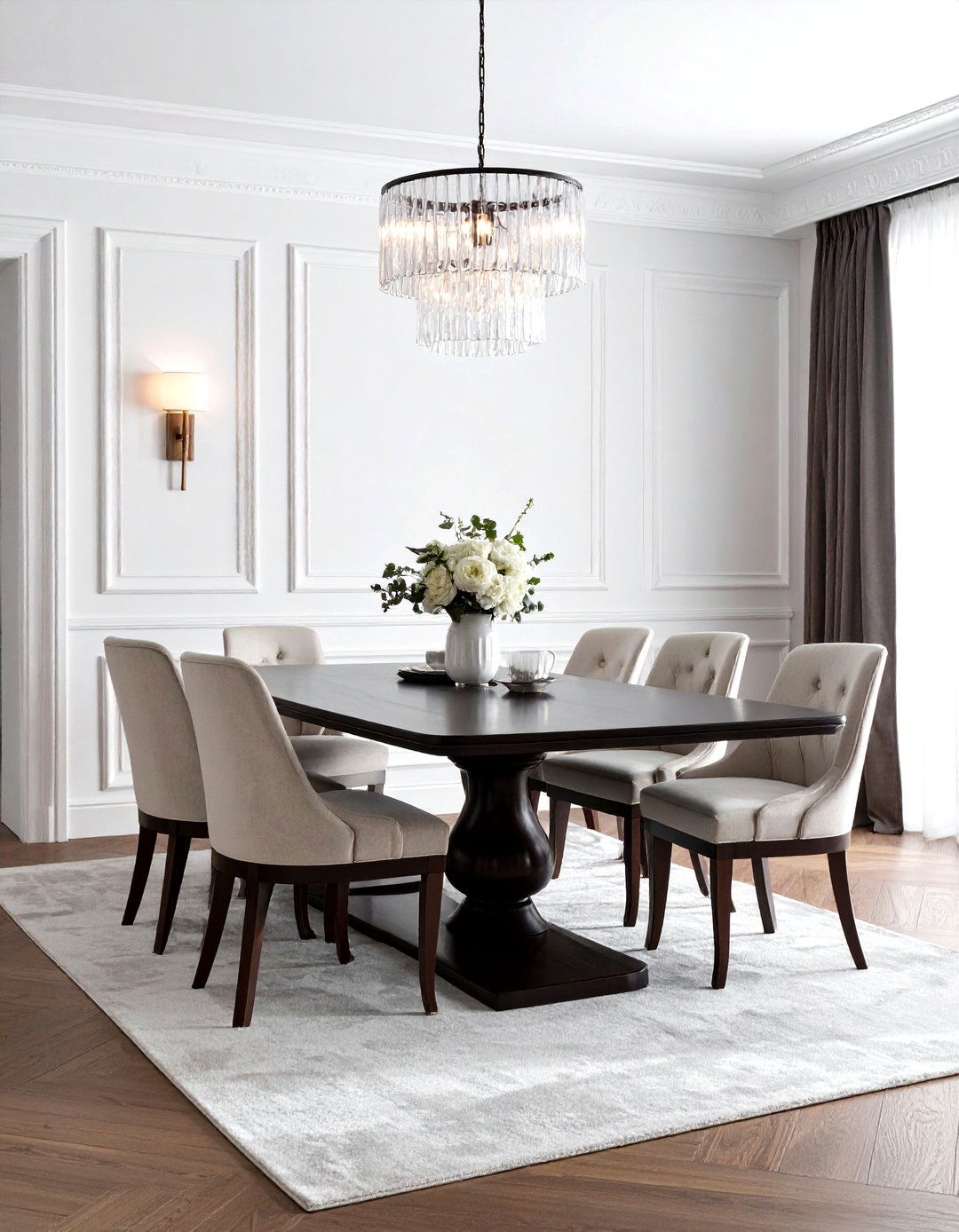 Dark wood dining table - 30 Tribeca dining room ideas