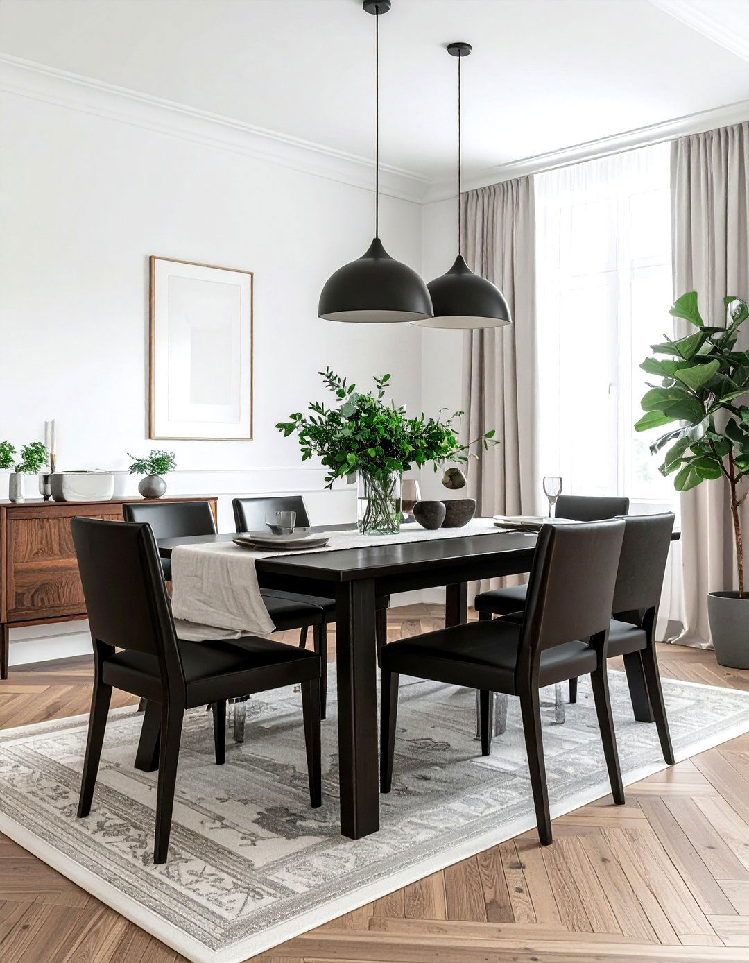 Dark wood dining table - 30 updated traditional decor ideas