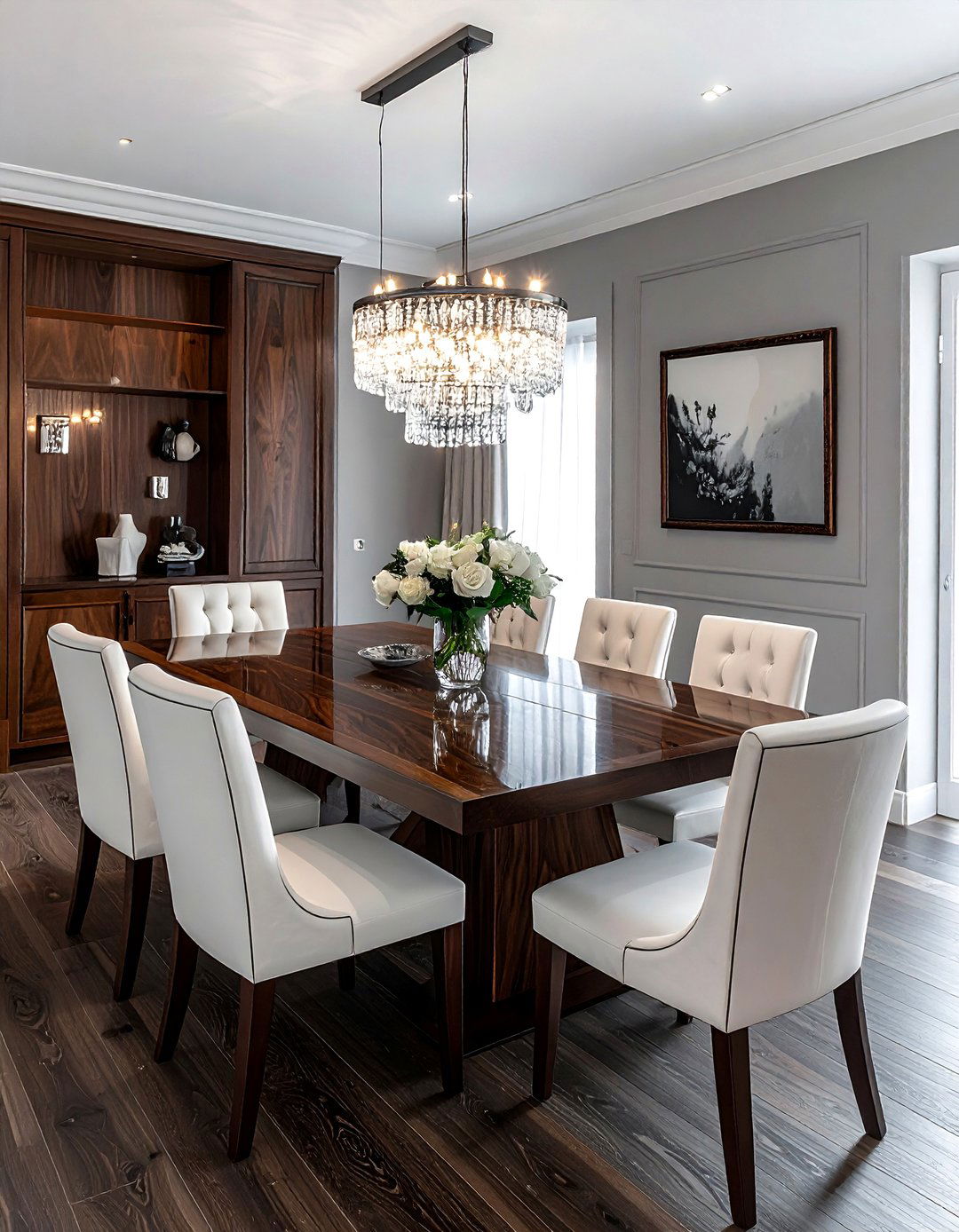 Dark wood dining table - 30 casual dining room ideas