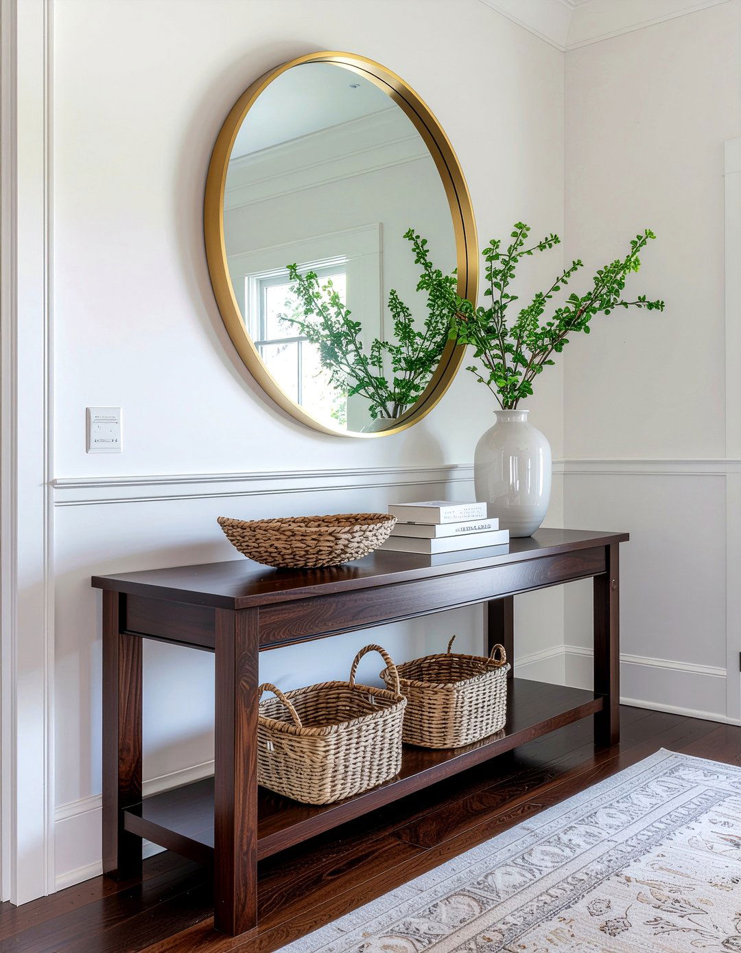 Dark wood entryway - 30 everyday decor ideas