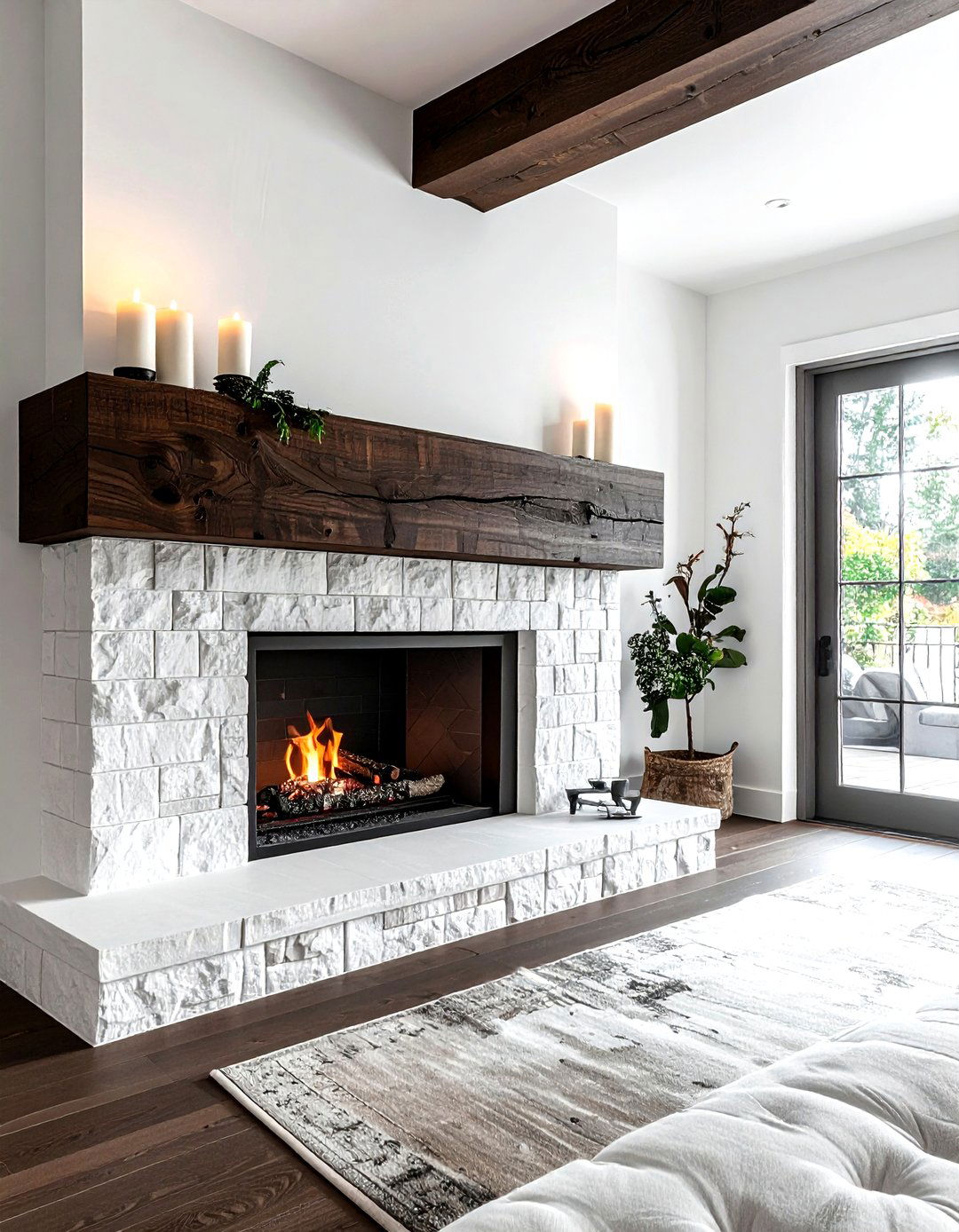 Dark wood fireplace mantel - 30 dark wood decor ideas
