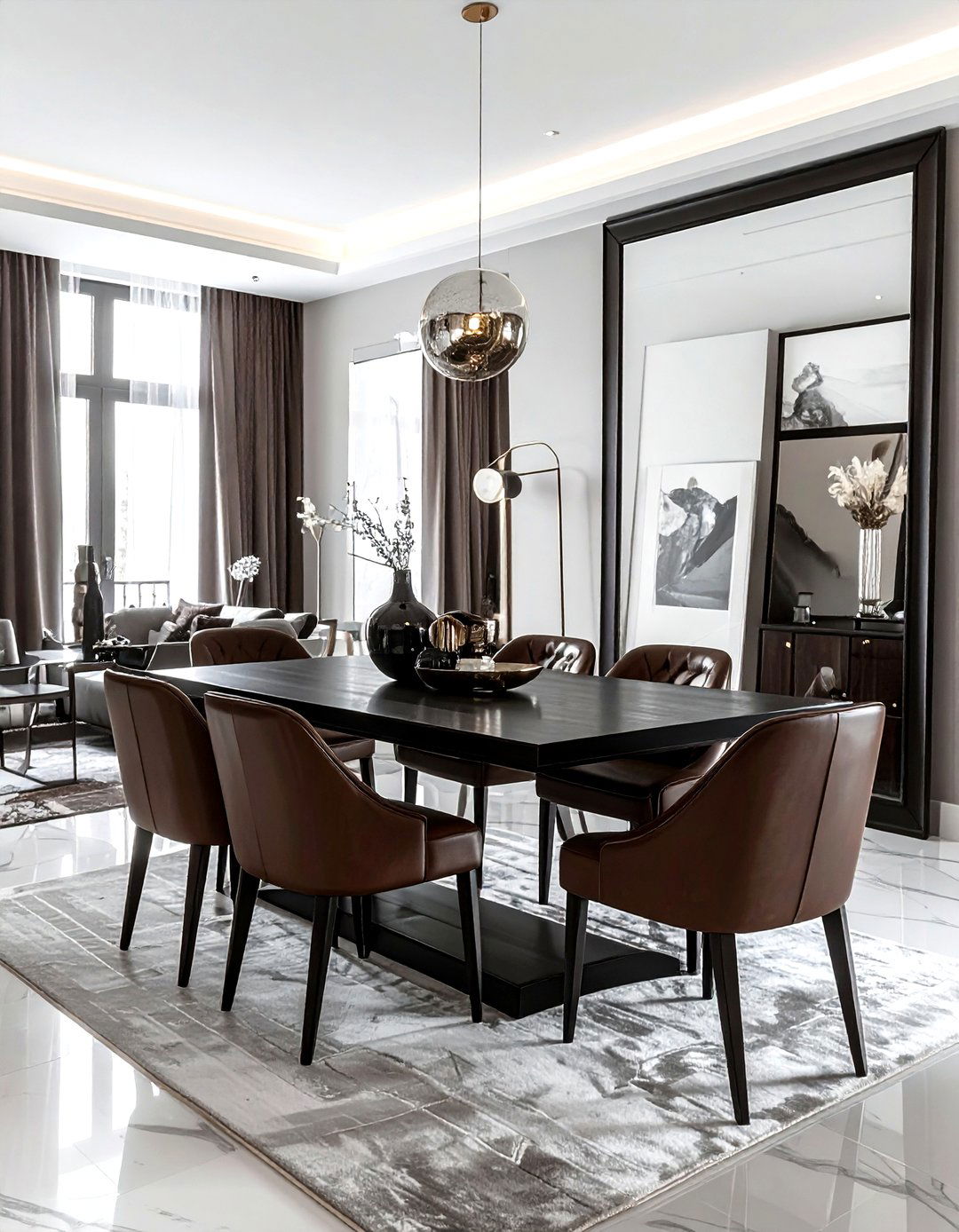 30 Floor Mirror Dining Room Ideas to Create Space and Light