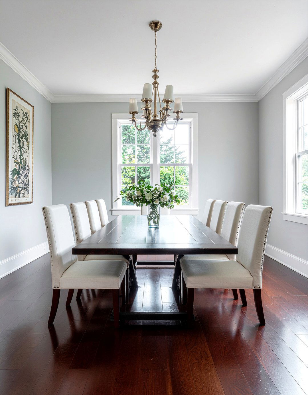 Dark wood flooring - 30 rural dining room ideas