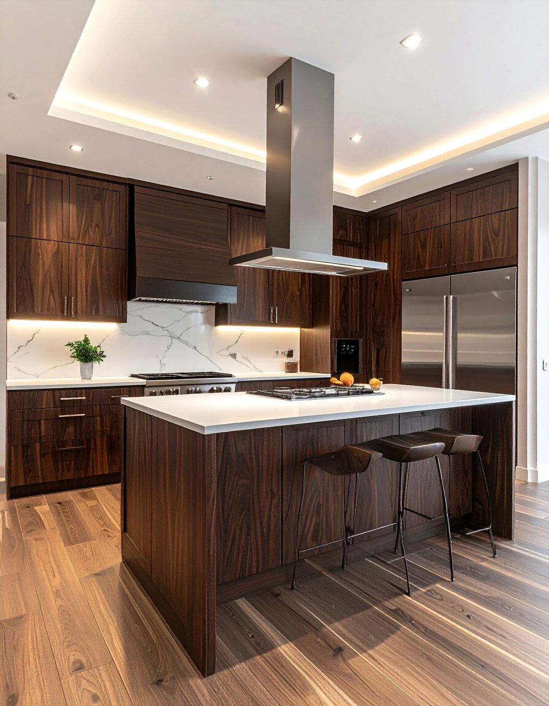 Dark wood kitchen - 30 dark kitchen ideas