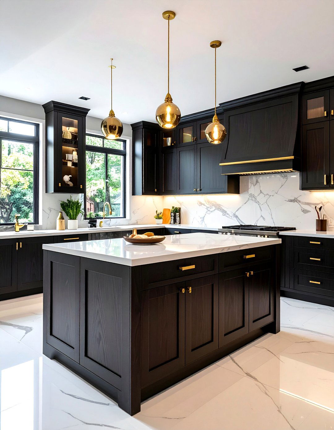 Dark wood kitchen cabinets - 30 dark wood decor ideas