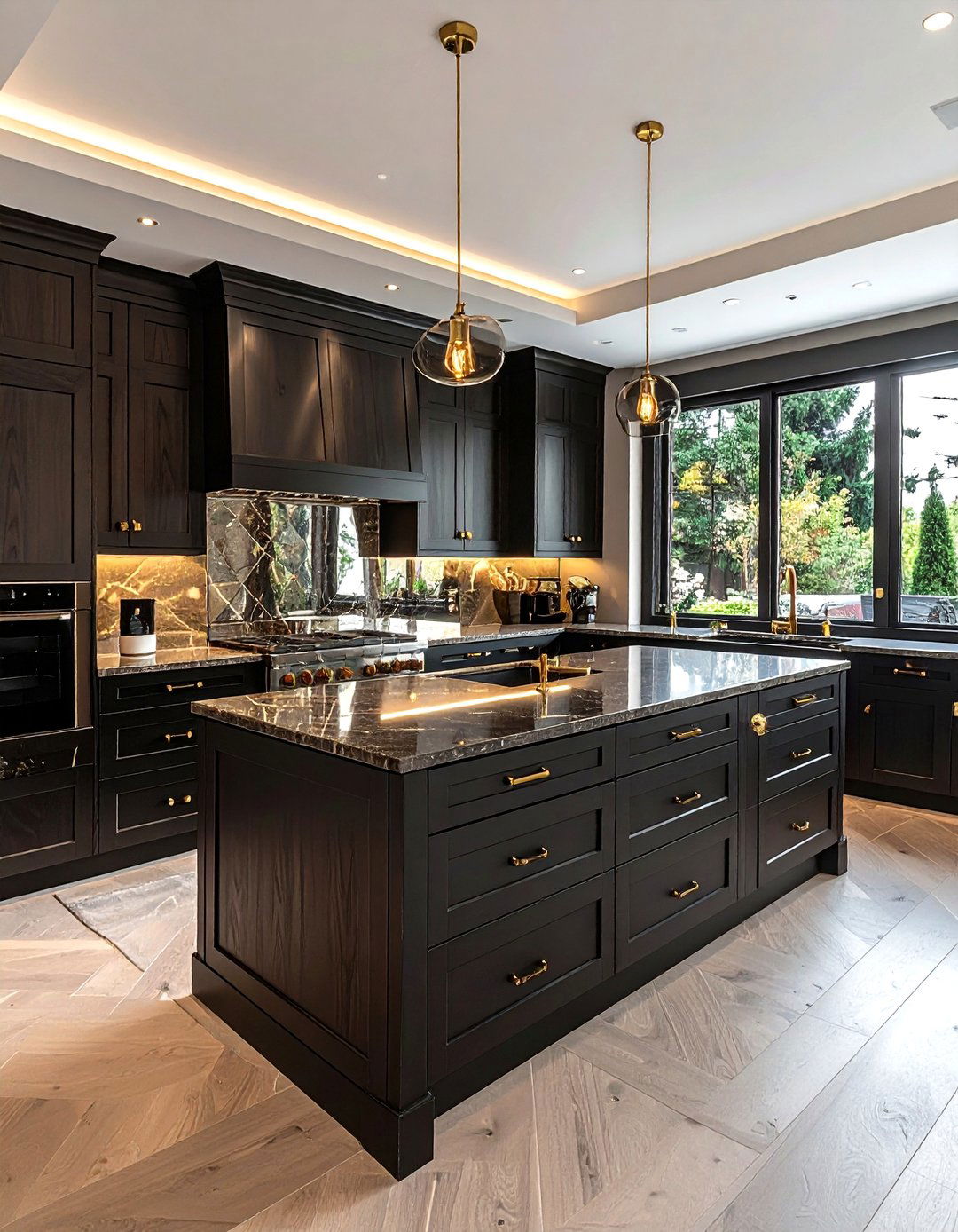 Dark wood kitchen cabinets - 30 natural wood kitchen cabinet ideas