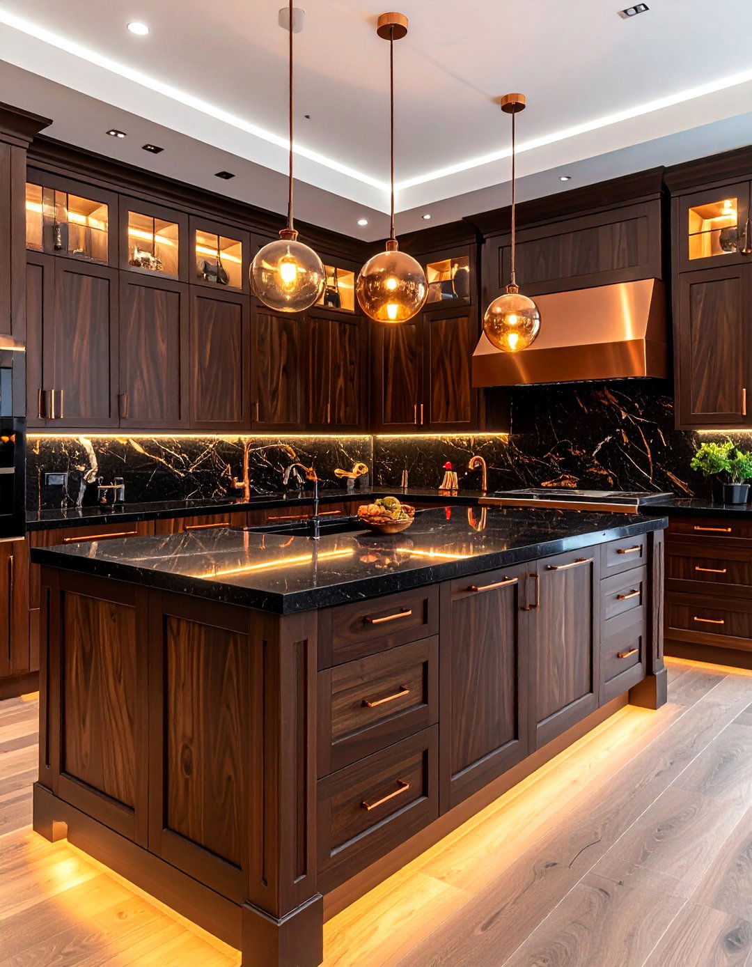 Dark wood kitchen - 30 amazing kitchen ideas