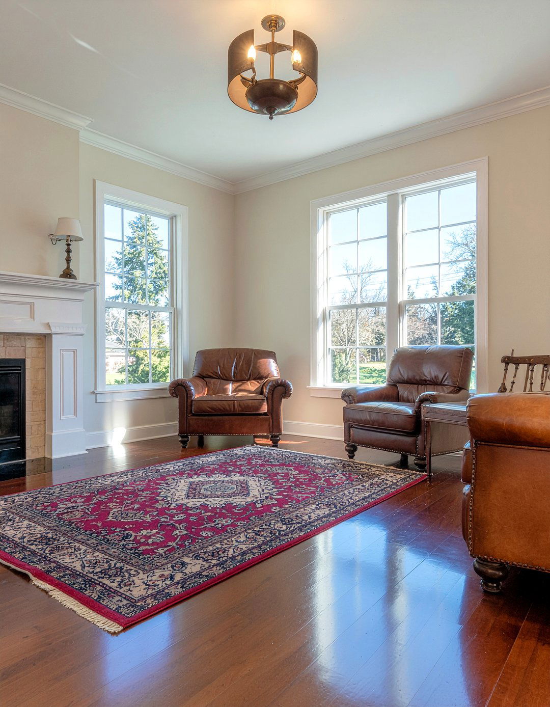 Dark wood living room floor - 30 traditional living room ideas