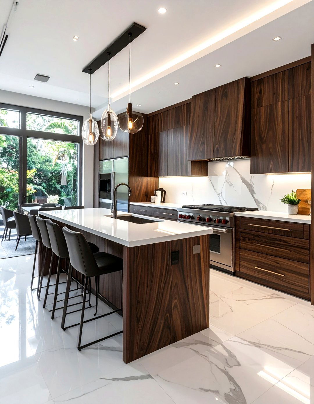 Dark wood quartz kitchen - 30 Caesarstone kitchen ideas